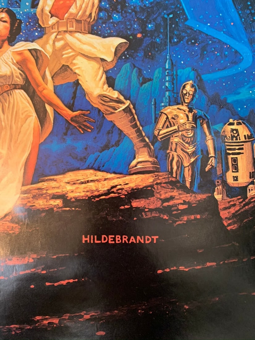 Star Wars - A New Hope - Art by Hildebrandt (1982) 20" x 28" US Movie Poster - 2