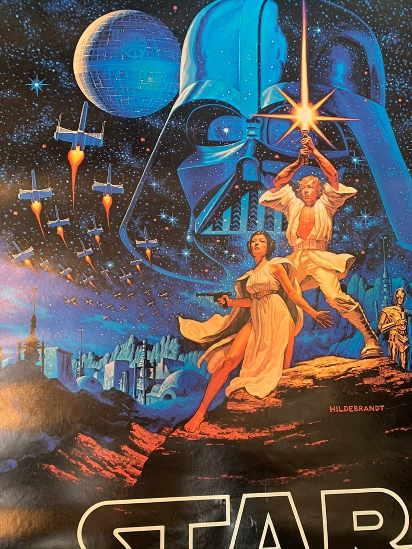 Star Wars - A New Hope - Art by Hildebrandt (1982) 20" x 28" US Movie Poster - 6
