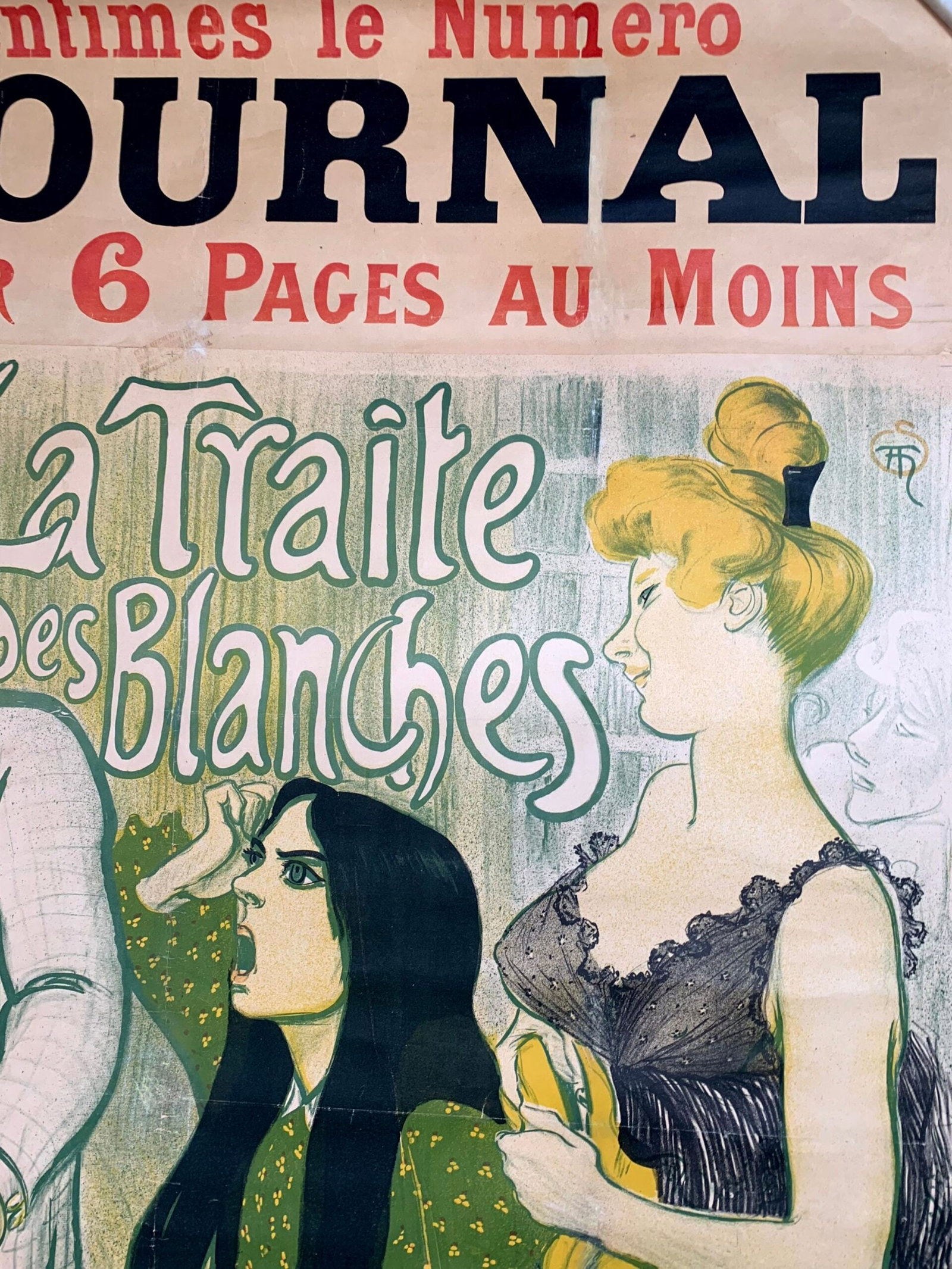 Le Journal - Art by Theophile Alexandre Steinlen (1899) 47"x73" French Theater Poster LB - 6