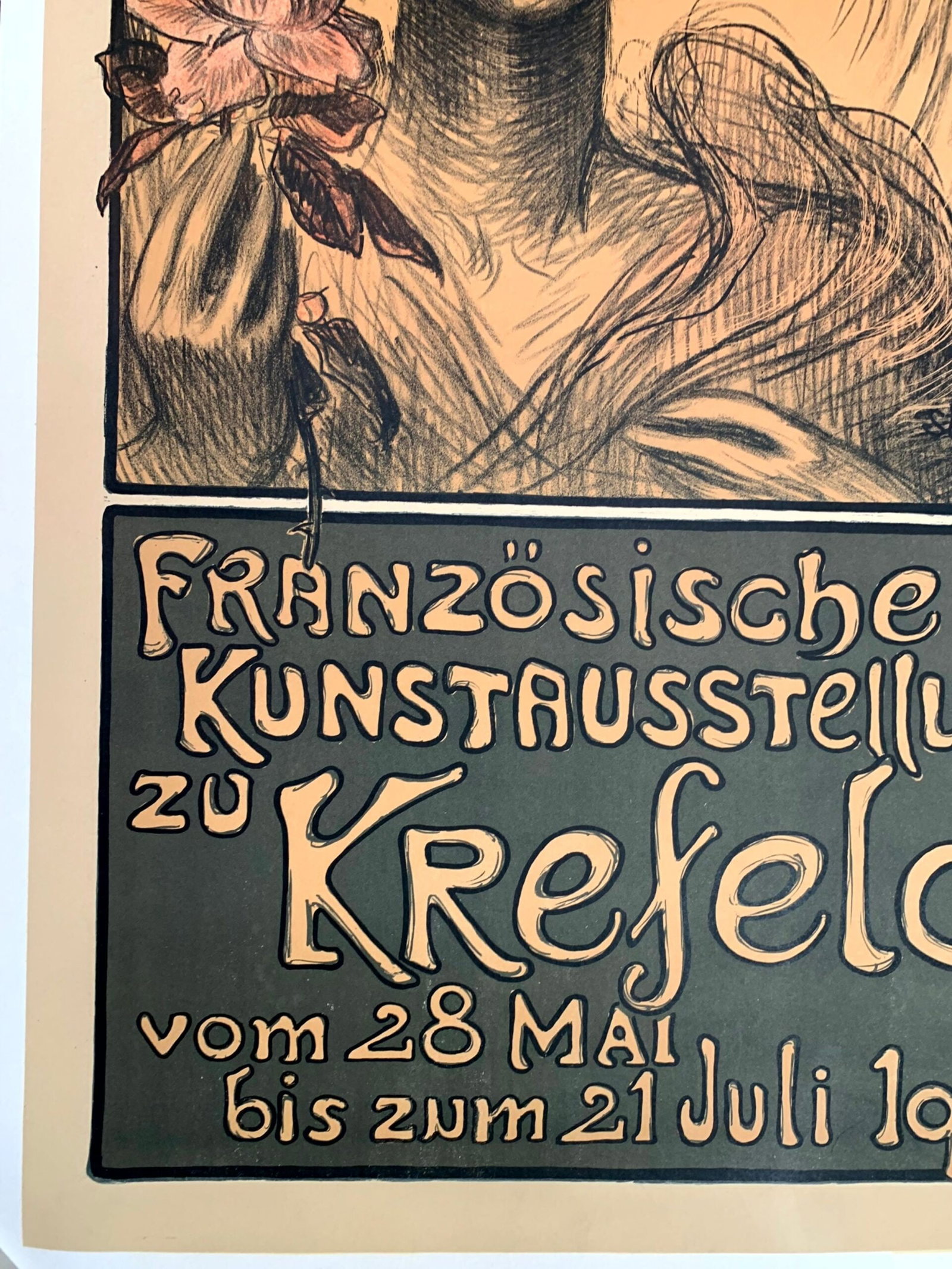 Krefeld - Art by Steinlen (1908) 21.5"X34.75" German Museum Poster LB - 5