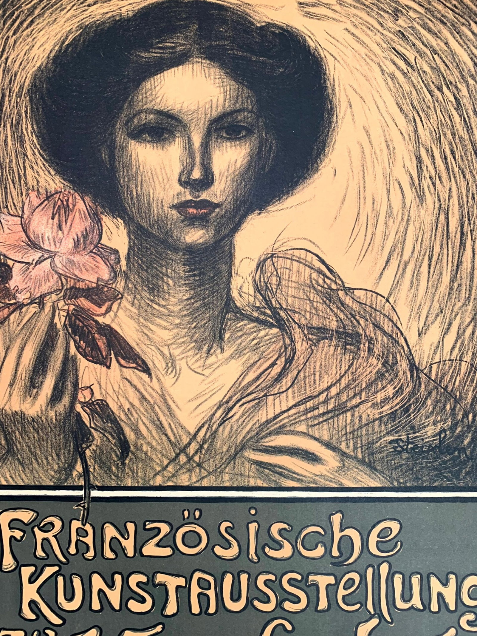 Krefeld - Art by Steinlen (1908) 21.5"X34.75" German Museum Poster LB - 6