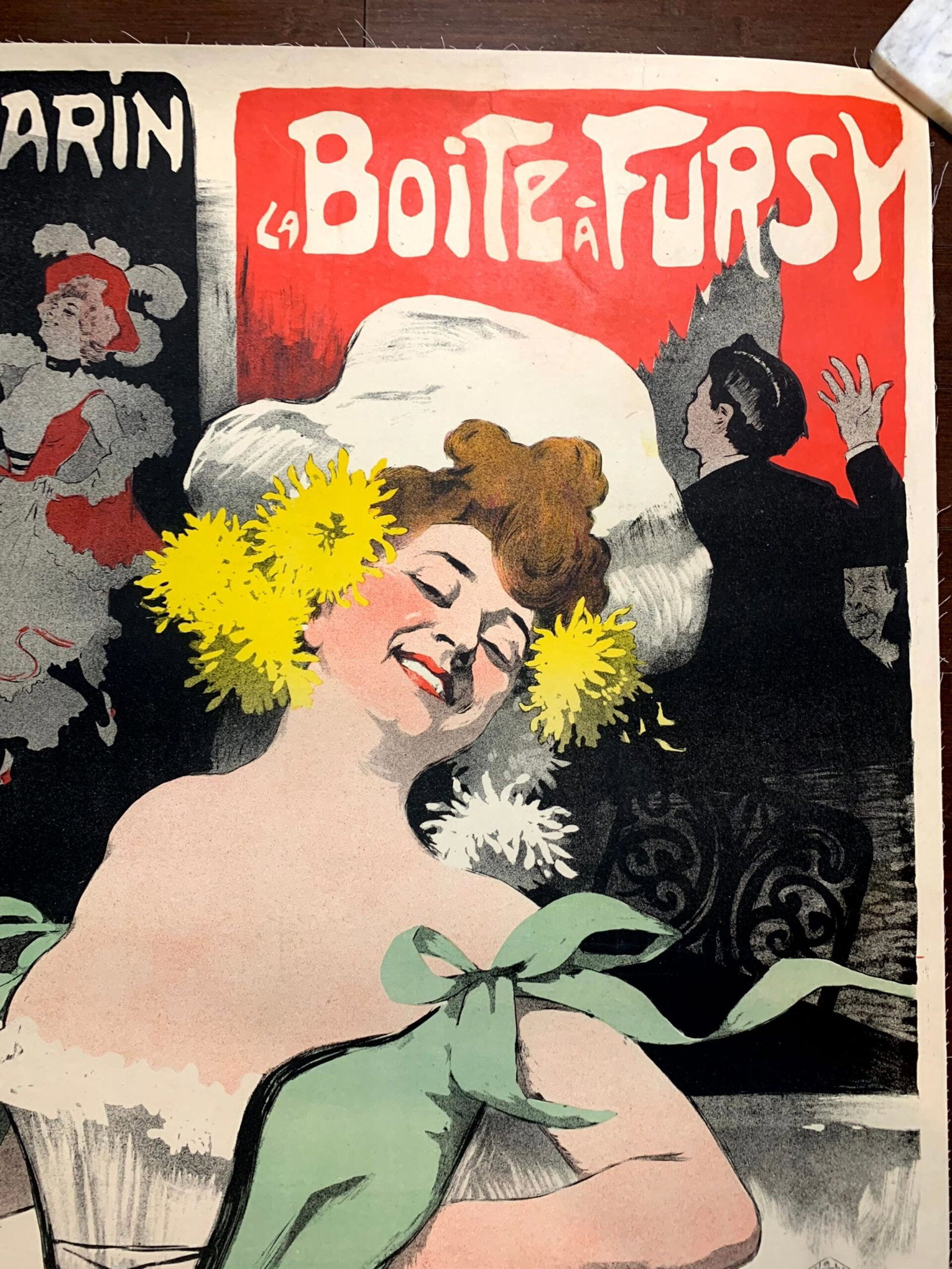 Treteau de Tabarin la Boite a Fursy - Art by Grun (1901) 34.25"X46.5" French Advertising Poster LB - 2