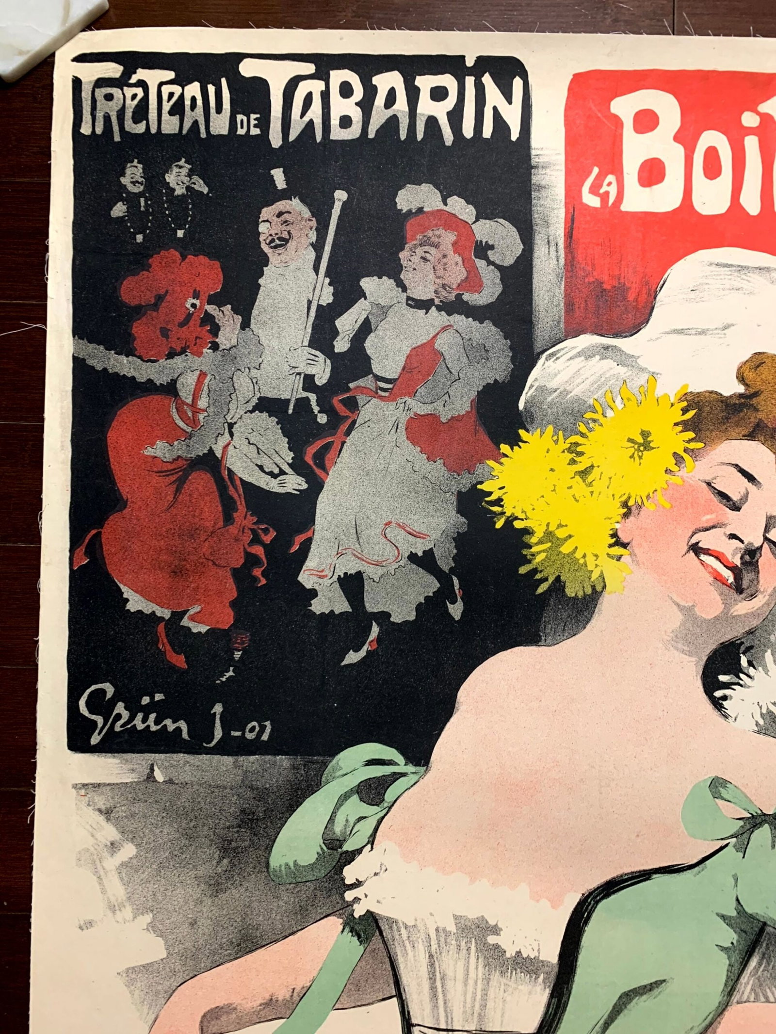 Treteau de Tabarin la Boite a Fursy - Art by Grun (1901) 34.25"X46.5" French Advertising Poster LB - 3