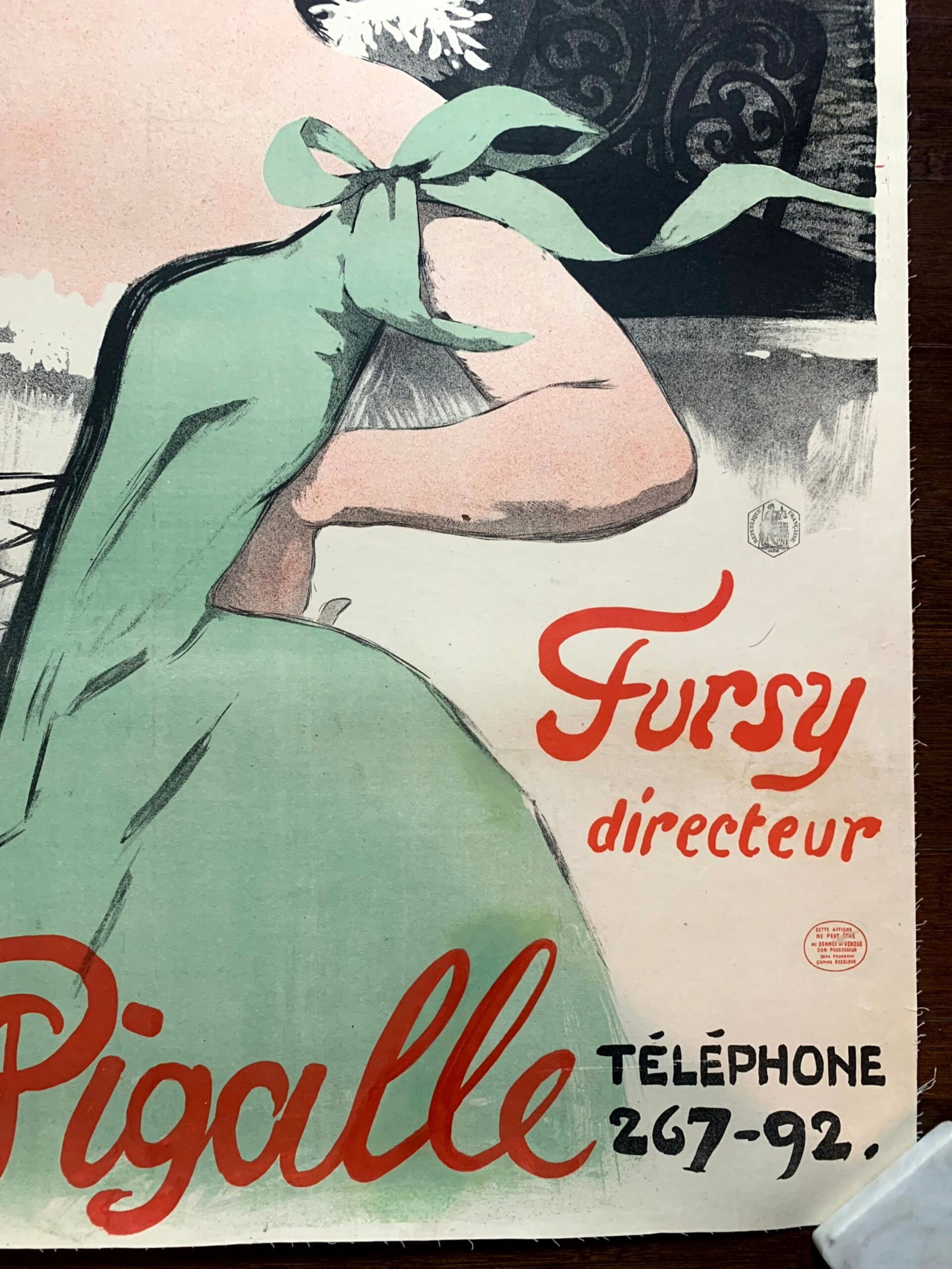 Treteau de Tabarin la Boite a Fursy - Art by Grun (1901) 34.25"X46.5" French Advertising Poster LB - 5