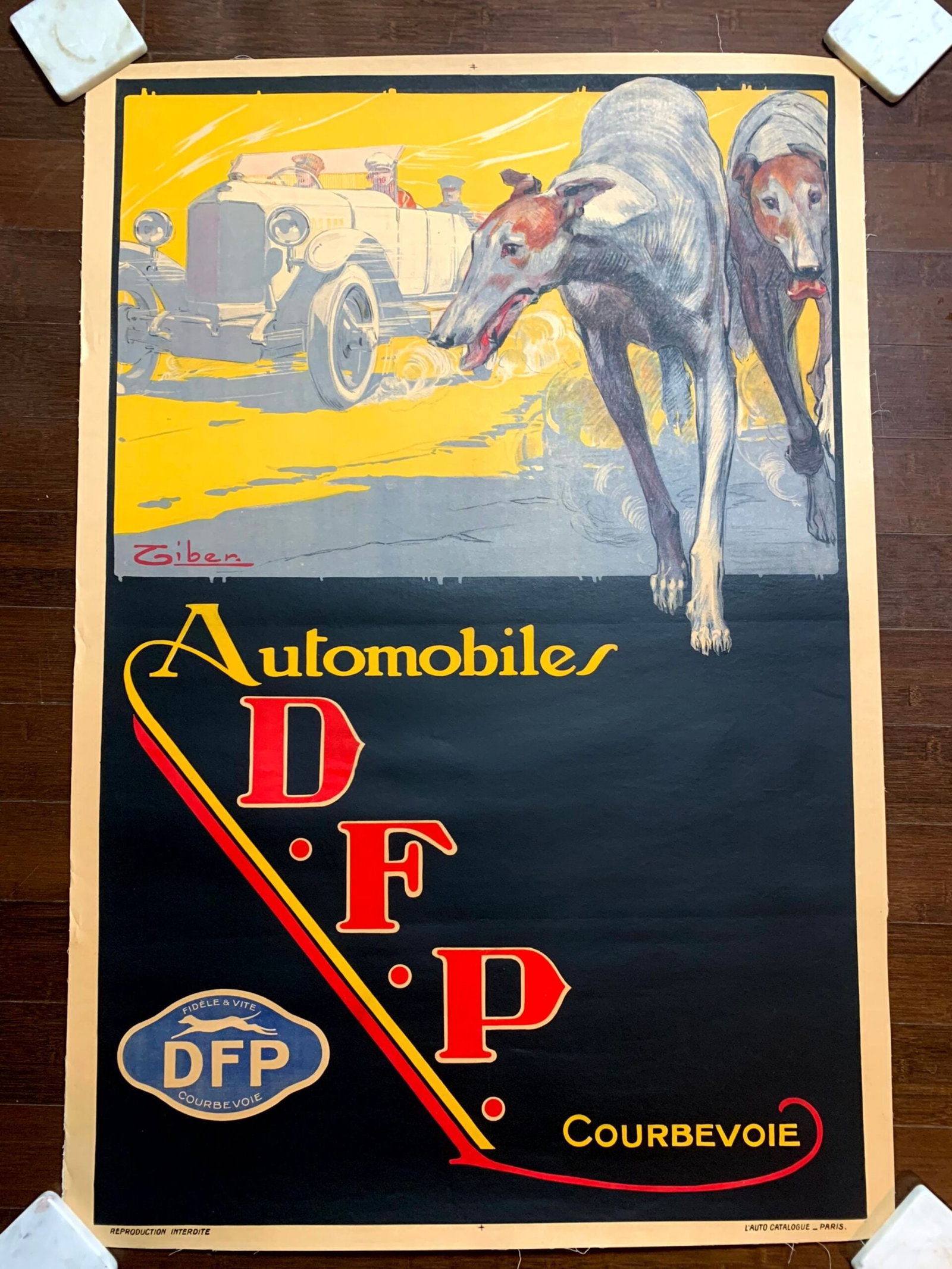D.F.P Automobiles (1910) 31.5"X46.25" French Advertising Poster LB: D.F.P Automobiles (1910) 31.5"X46.25" French Advertising Poster LB Reserve: $1,998.00 Shipping: Domestic: Flat-rate of $42.00 to anywhere within the contiguous U.S. International: Foreign shipping