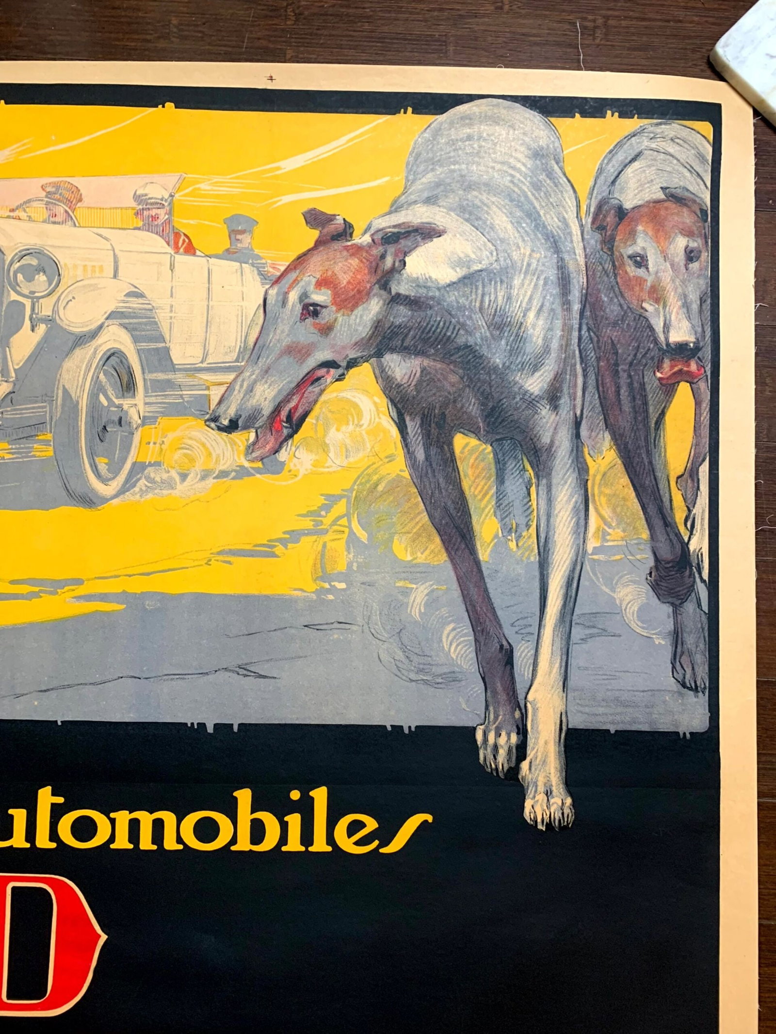D.F.P Automobiles (1910) 31.5"X46.25" French Advertising Poster LB - 3
