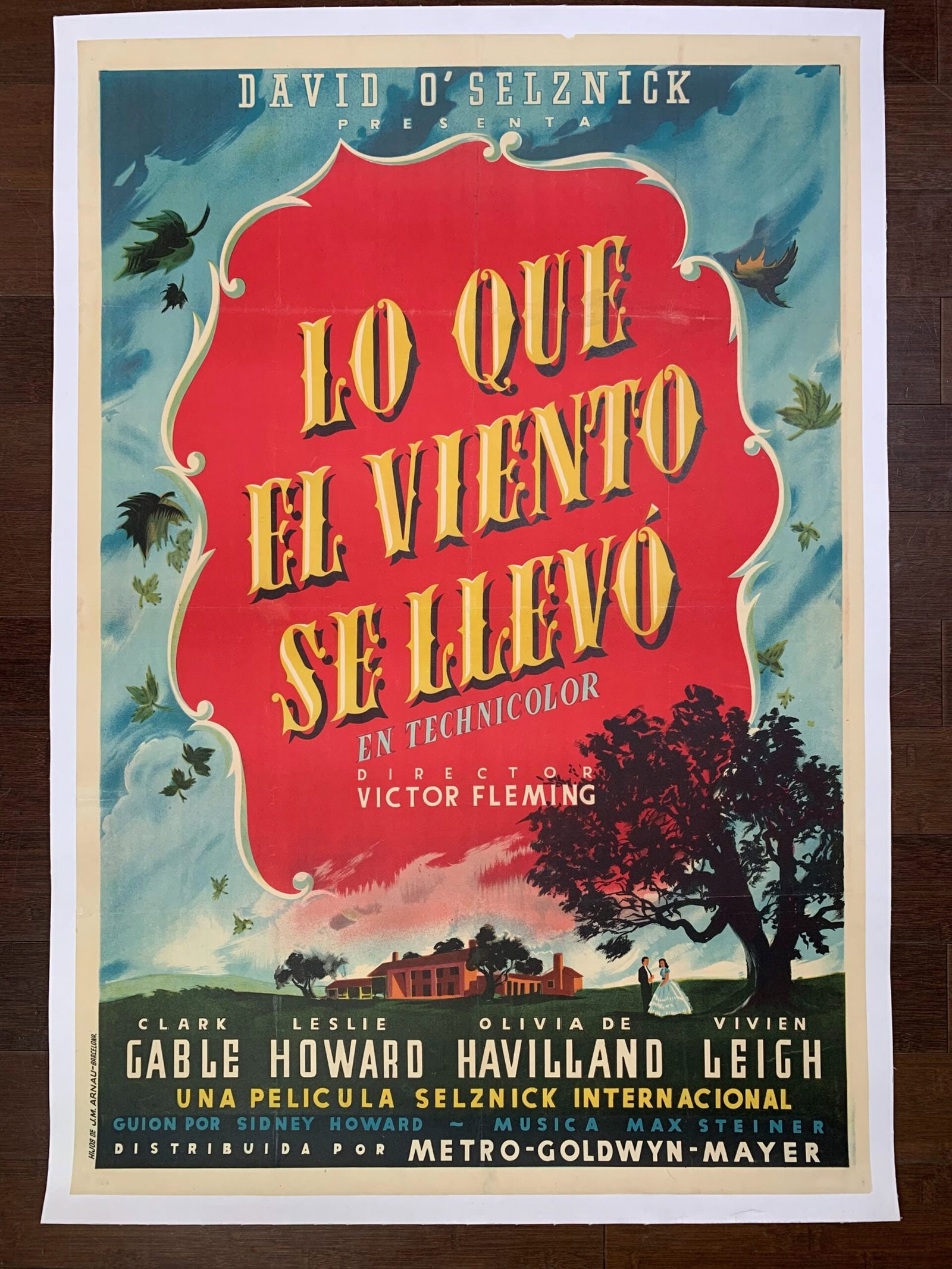 Gone With The Wind - Art By MCP (1939) 27x40 Spanish Movie Poster - LB (1 of 7)