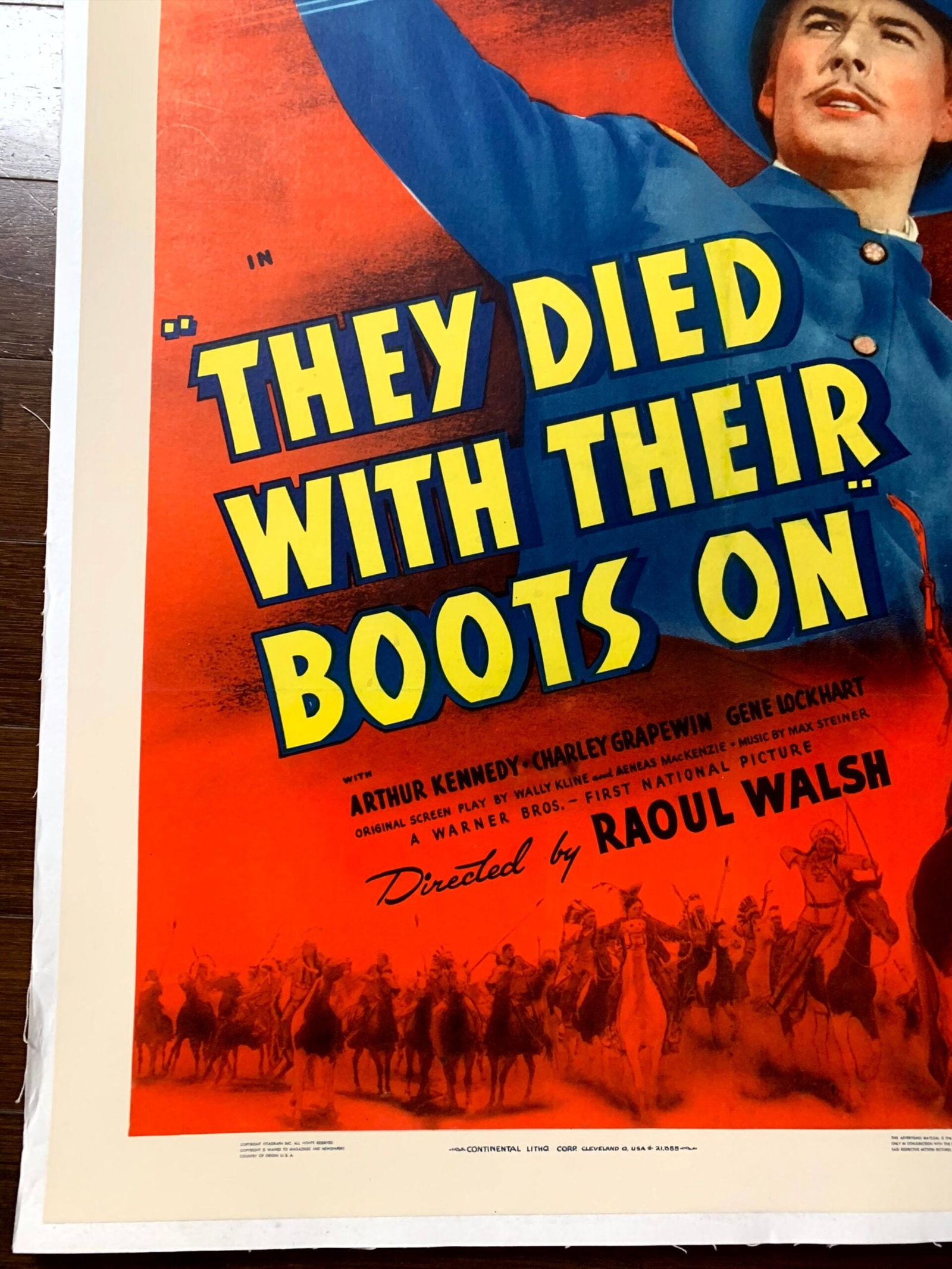 They Died With Their Boots On - Errol Flynn (1941) US One Sheet Movie Poster LB - 4