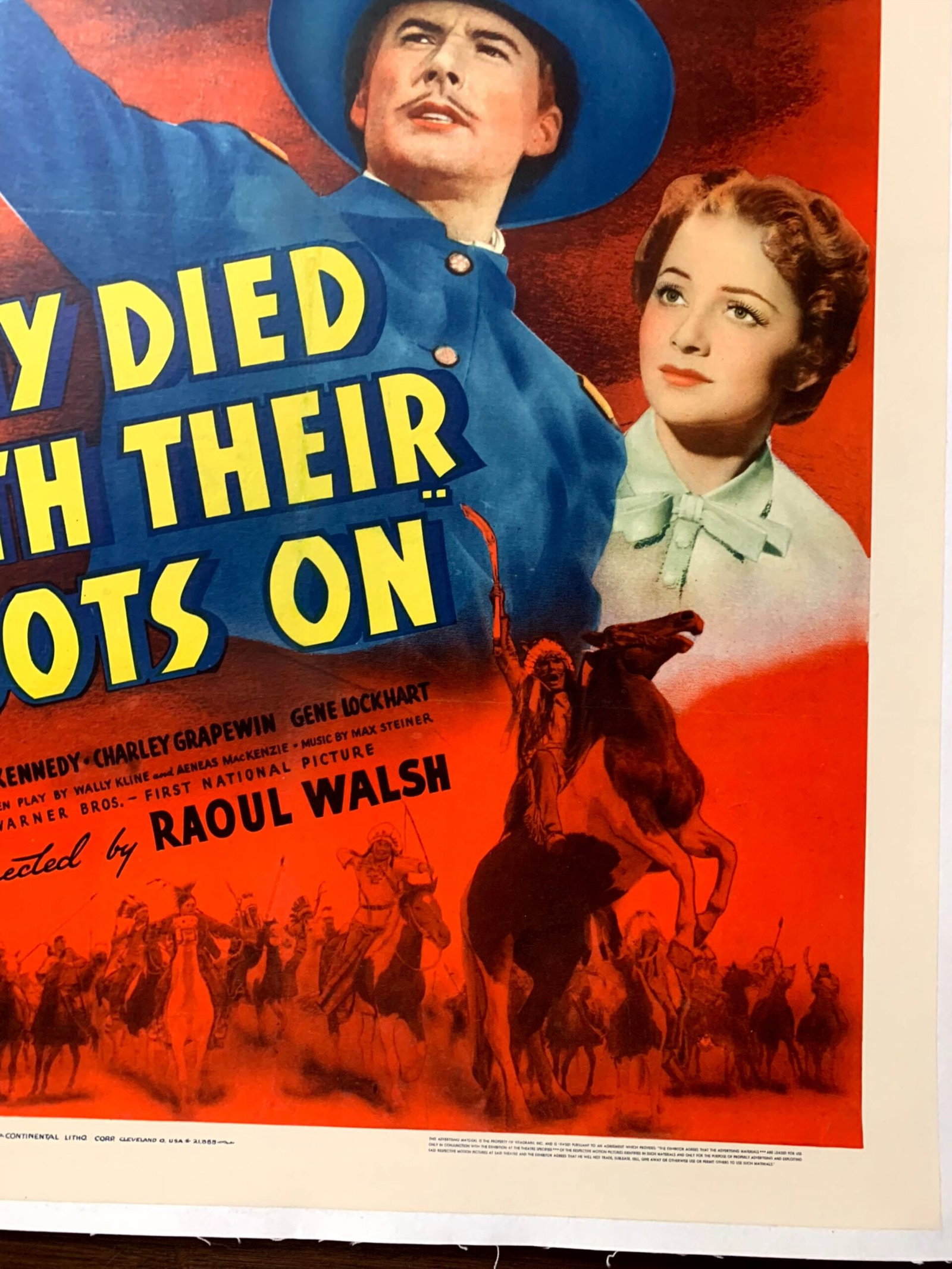 They Died With Their Boots On - Errol Flynn (1941) US One Sheet Movie Poster LB - 5