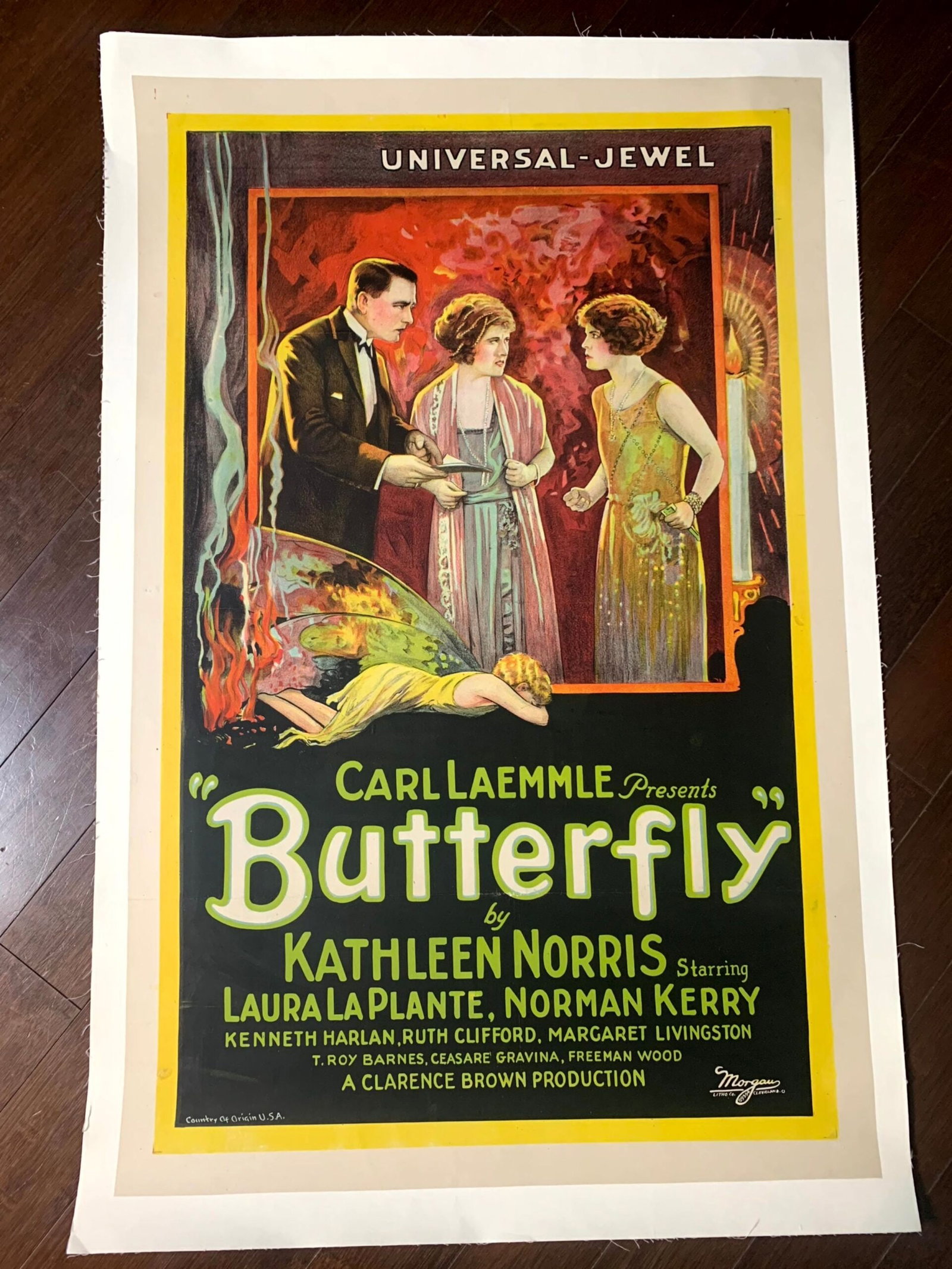 The Butterfly - Morgau Litho (1924) 25.5"x39" US Movie Poster LB: The Butterfly - Morgau Litho (1924) 25.5"x39" US Movie Poster LB Reserve: $1,530.00 Shipping: Domestic: Flat-rate of $42.00 to anywhere within the contiguous U.S. International: Foreign shipping rates
