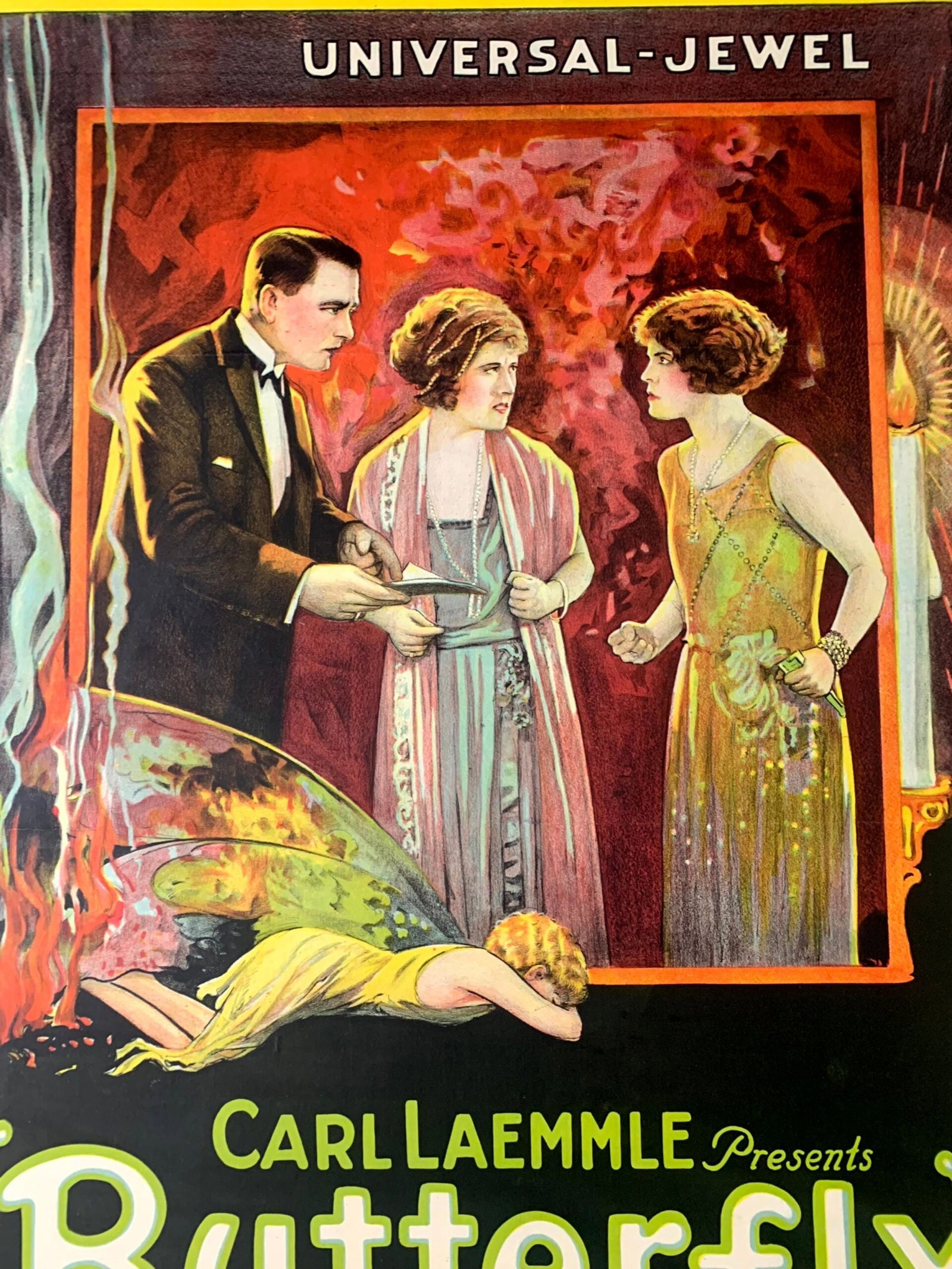 The Butterfly - Morgau Litho (1924) 25.5"x39" US Movie Poster LB - 3