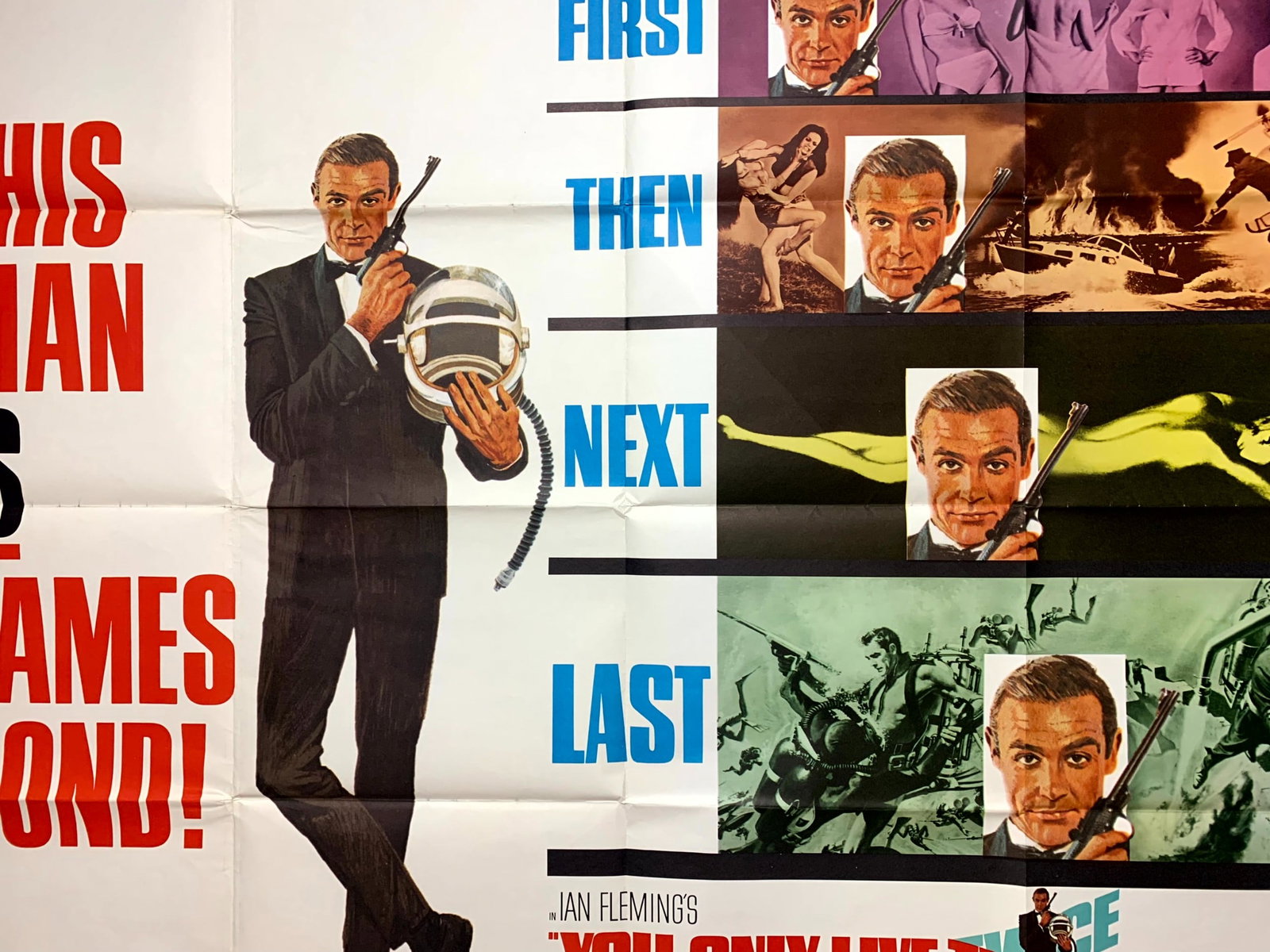 You Only Live Twice - James Bond (1967) 45x59.5 US Subway Movie Poster - 3