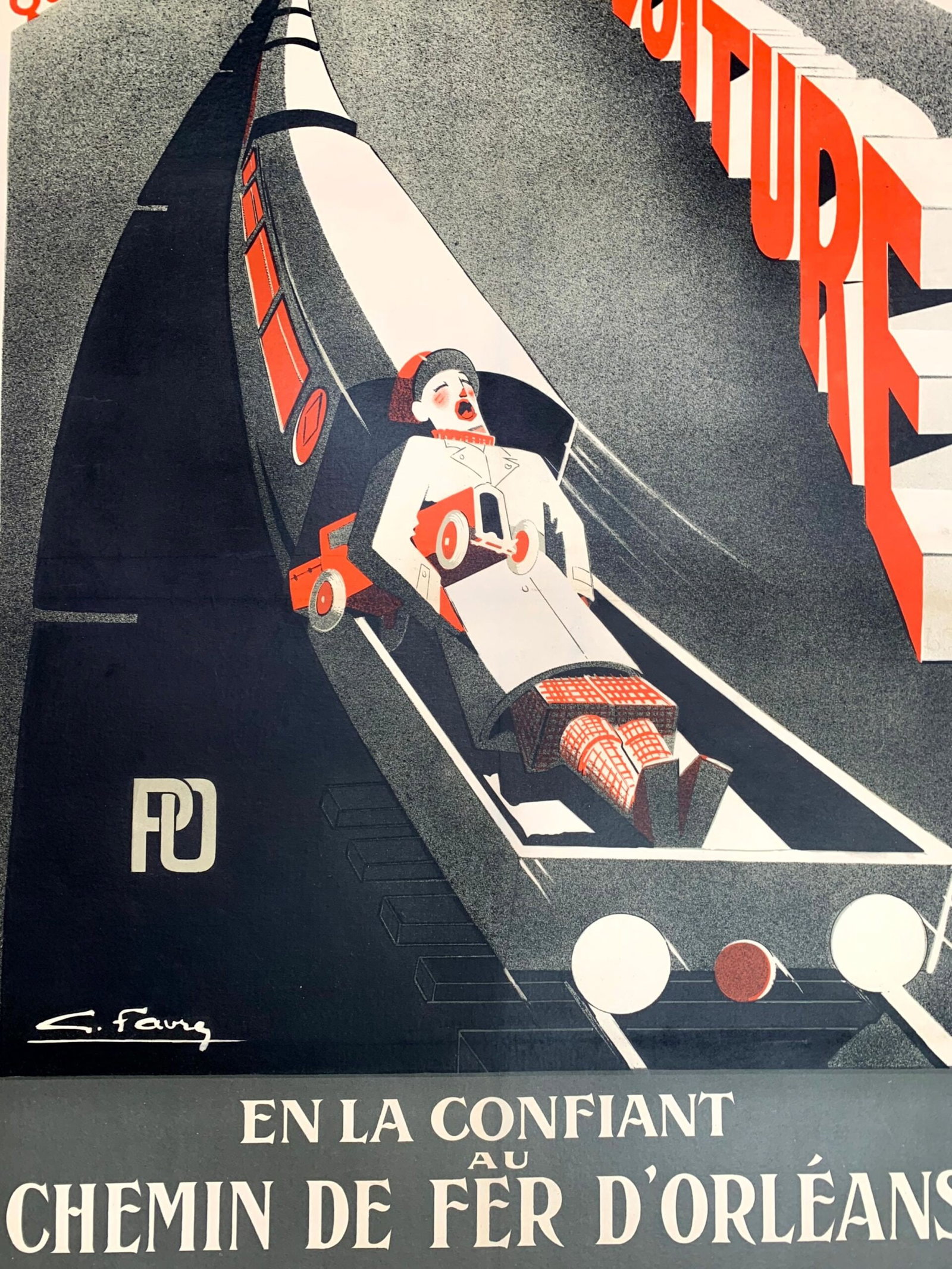 Chemin Fer D'Orleans - Art by Georges Favre (1929) 24.5"X39.25" French Travel Poster LB - 6