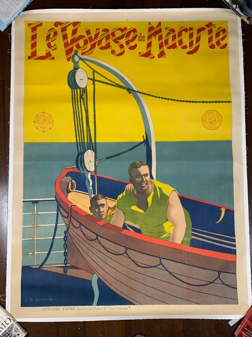 Le Voyage De Maciste - Unique Art By Archambault (1919) 47x63 French Movie Poster LB: Le Voyage De Maciste - Unique Art By Archambault (1919) 47x63 French Movie Poster LB Reserve: $1,445.00 Shipping: Domestic: Flat-rate of $56.00 to anywhere within the contiguous U.S. International: Fo