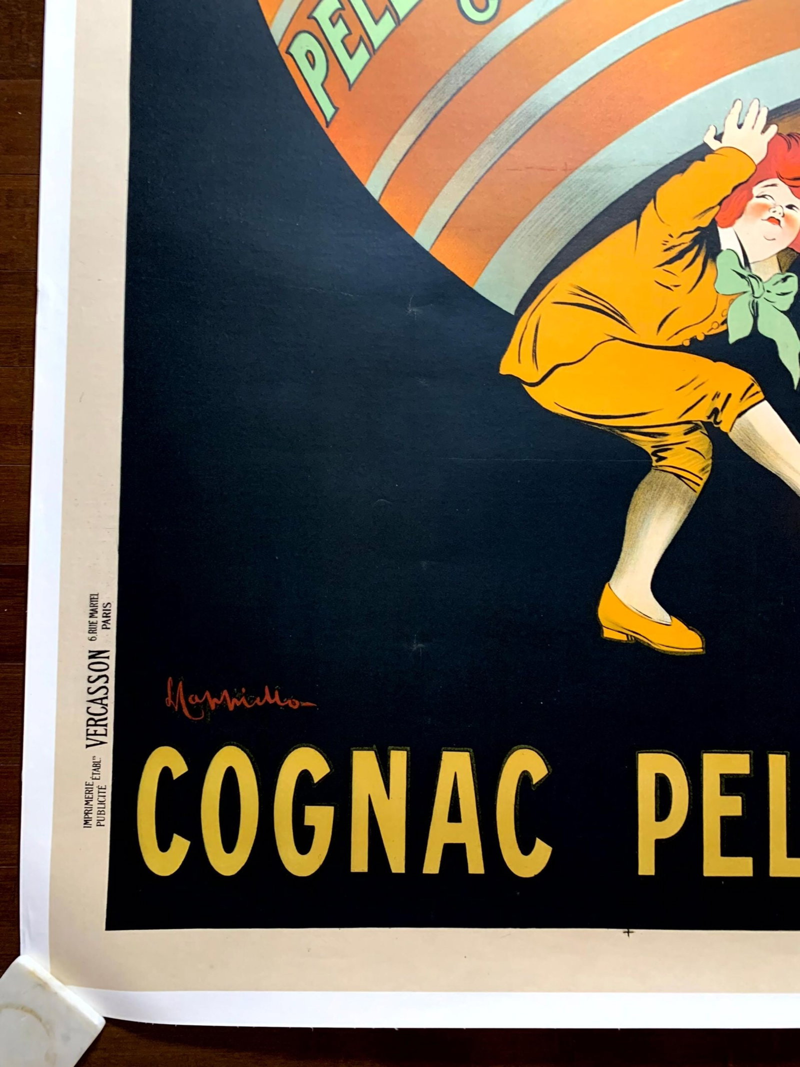 Cognac Pellisson - Art by Cappiello (1920) 46.5"X63" French Advertising Poster LB - 2
