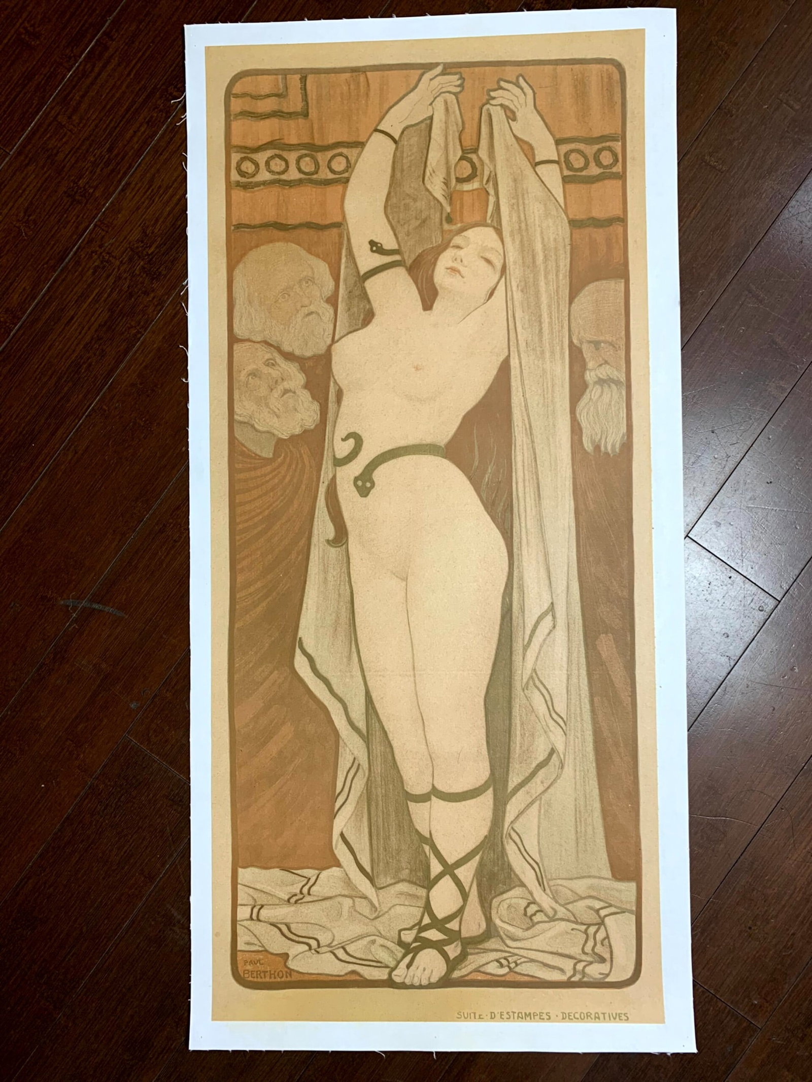 Courtisanes célèbres : Phryné - Art Berthon Great Condition (1899) 14.75x33 French - 2