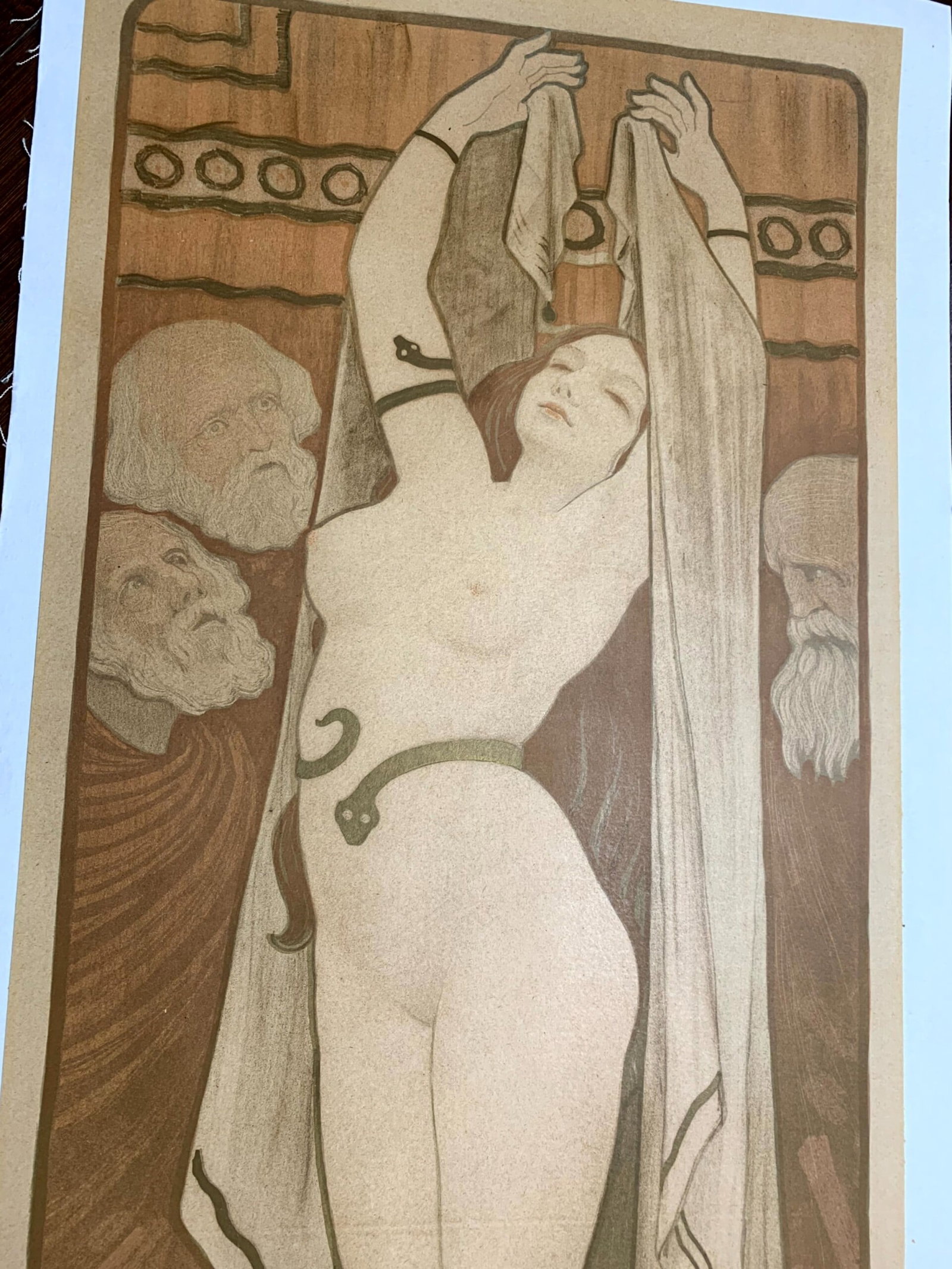 Courtisanes célèbres : Phryné - Art Berthon Great Condition (1899) 14.75x33 French - 3