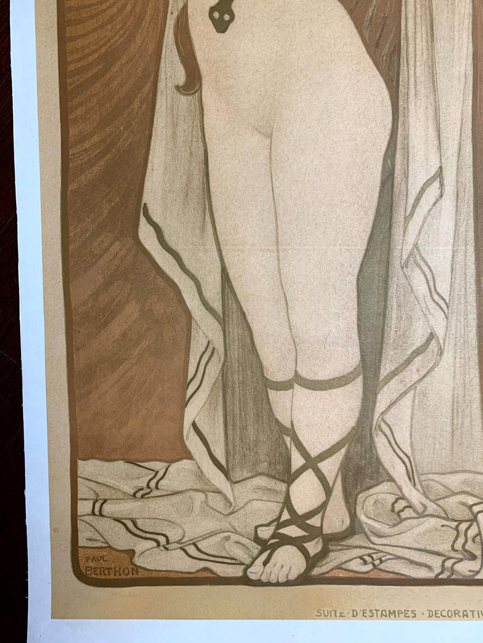 Courtisanes célèbres : Phryné - Art Berthon Great Condition (1899) 14.75x33 French - 6