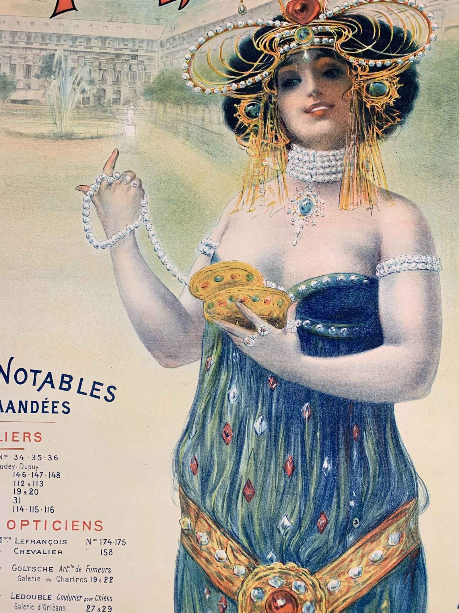 Visitez Palais Royale - Art PAL (1895) 43" x 54.5" French Advertising Poster LB - 6