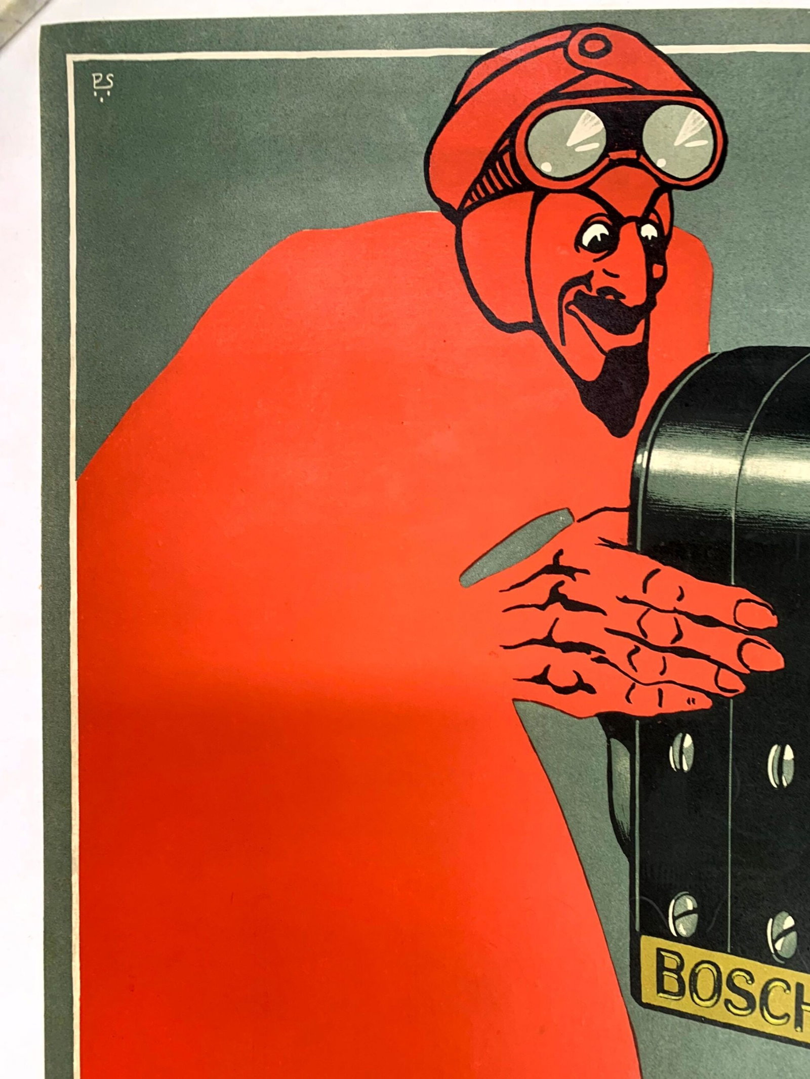 Magnet Bosch - Art by Bernhard (1911) 22"X31.25" Belgian Advertising Poster LB - 2