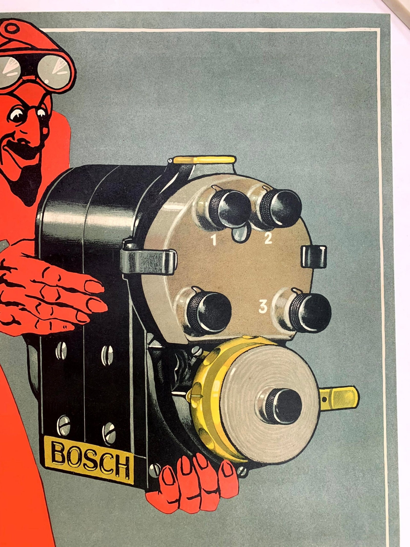 Magnet Bosch - Art by Bernhard (1911) 22"X31.25" Belgian Advertising Poster LB - 3