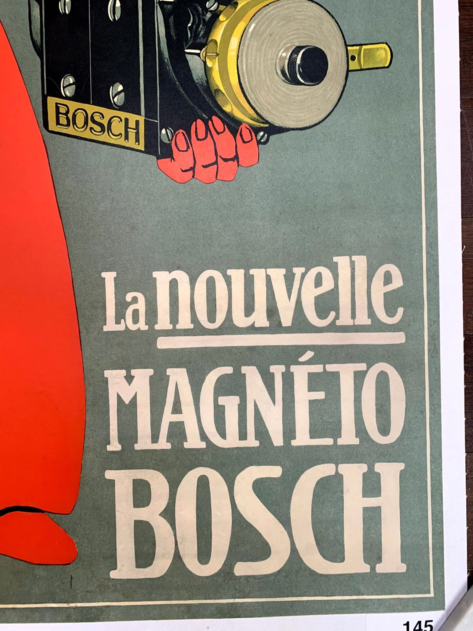 Magnet Bosch - Art by Bernhard (1911) 22"X31.25" Belgian Advertising Poster LB - 4