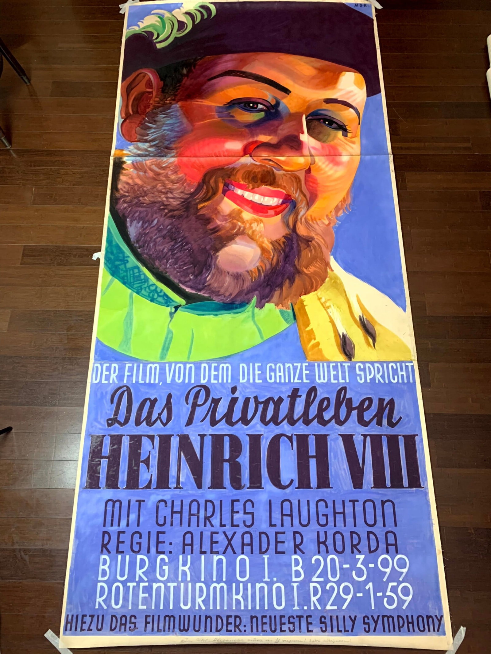 The Private Life Of Henry VIII - Art By Margite Kováts (1933) 49.2x108.2 Austrian Gouache Art: The Private Life Of Henry VIII - Art By Margite Kováts (1933) 49.2x108.2 Austrian Gouache Art Reserve: $1,063.00 Shipping: Domestic: Flat-rate of $112.00 to anywhere within the contiguous U.S. In