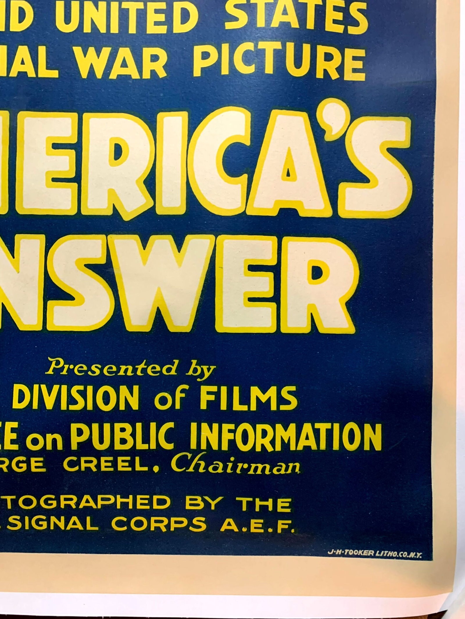 America's Answer (1919) 27.75"X40" US WWI Movie Poster LB - 5