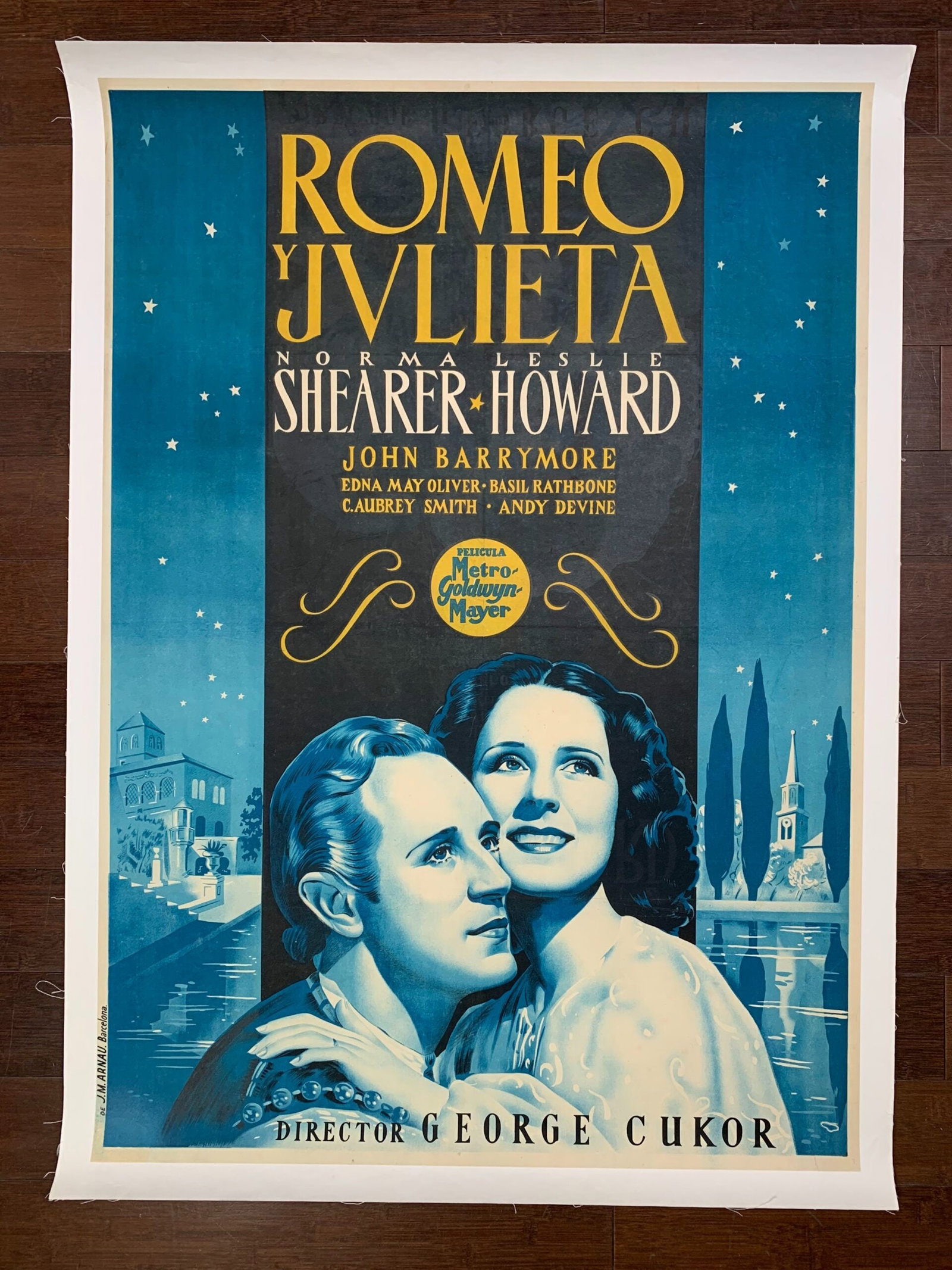 Romeo Y Julieta Aka Romeo And Juliet - Cukor, Howard, Shearer (1936) 27x40 Spanish One Sheet Movie: Romeo Y Julieta Aka Romeo And Juliet - Cukor, Howard, Shearer (1936) 27x40 Spanish One Sheet Movie Poster LB Reserve: $1,020.00 Shipping: Domestic: Flat-rate of $42.00 to anywhere within the contiguou