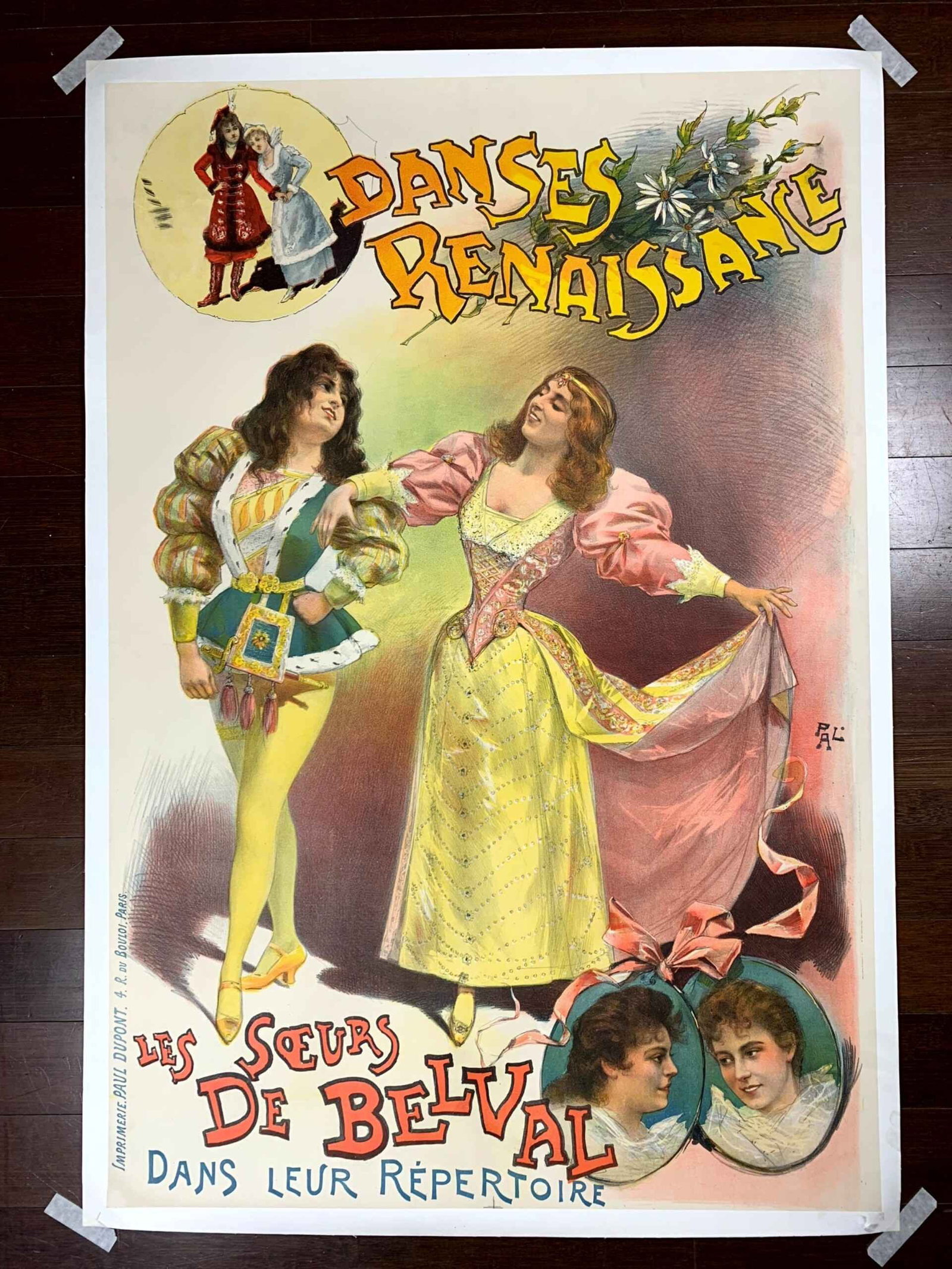 Danses Renaissance - Art By Pal (1894) 31.5x46.5 French Theater Poster LB: Danses Renaissance - Art By Pal (1894) 31.5x46.5 French Theater Poster LB Reserve: $1,020.00 Shipping: Domestic: Flat-rate of $56.00 to anywhere within the contiguous U.S. International: Foreign shipp