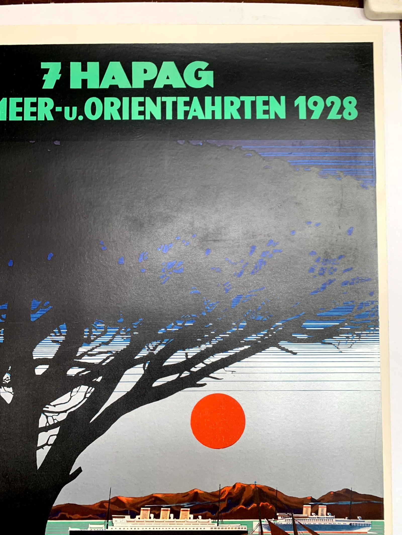 Hamburg America Line - PAI (1935) 23.75x34.5 German Litho Poster LB - 3