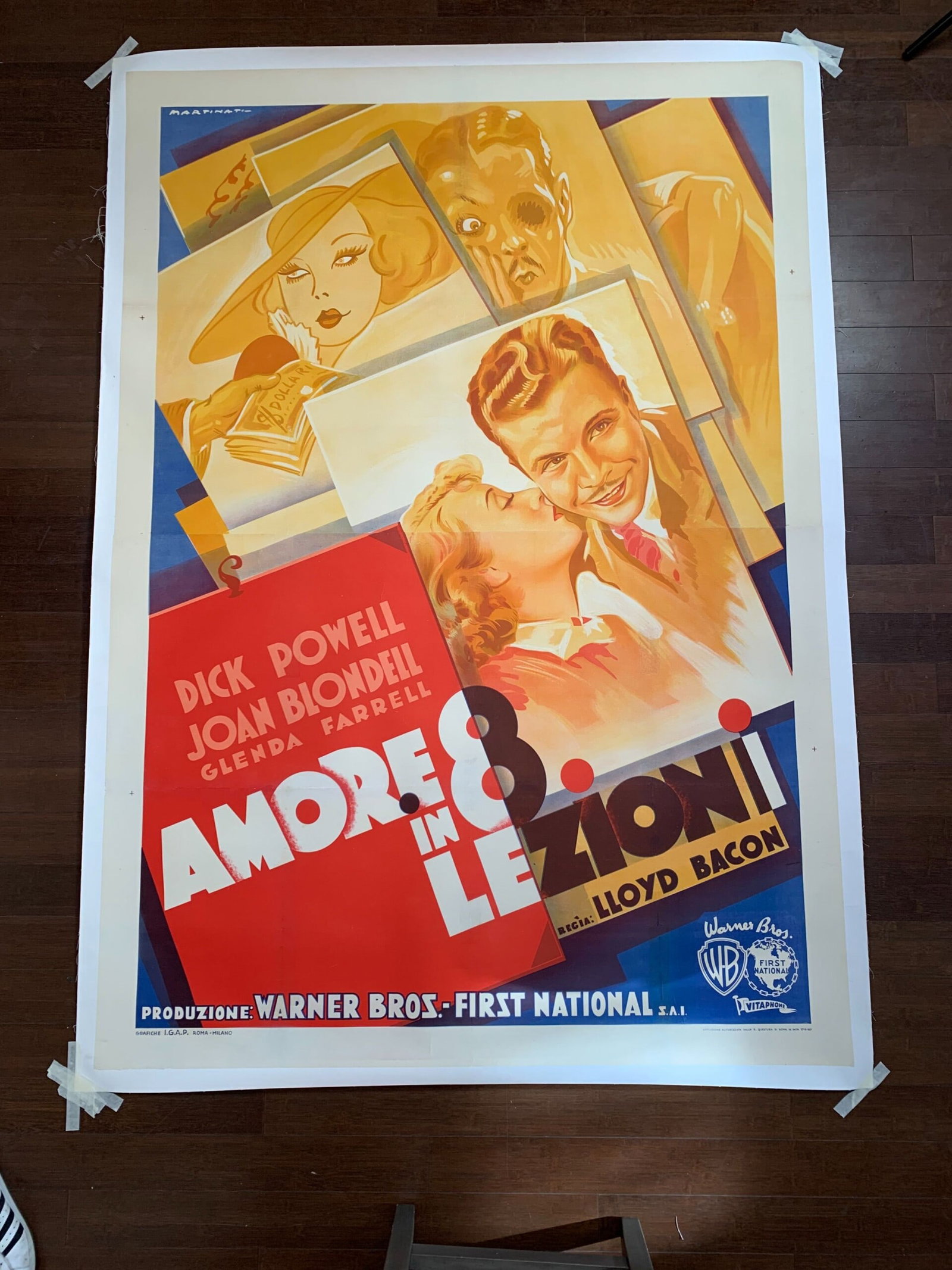 Gold Diggers aka Amore in Otto Lezioni (1937) 55x79 Italian Movie Poster LB - 2