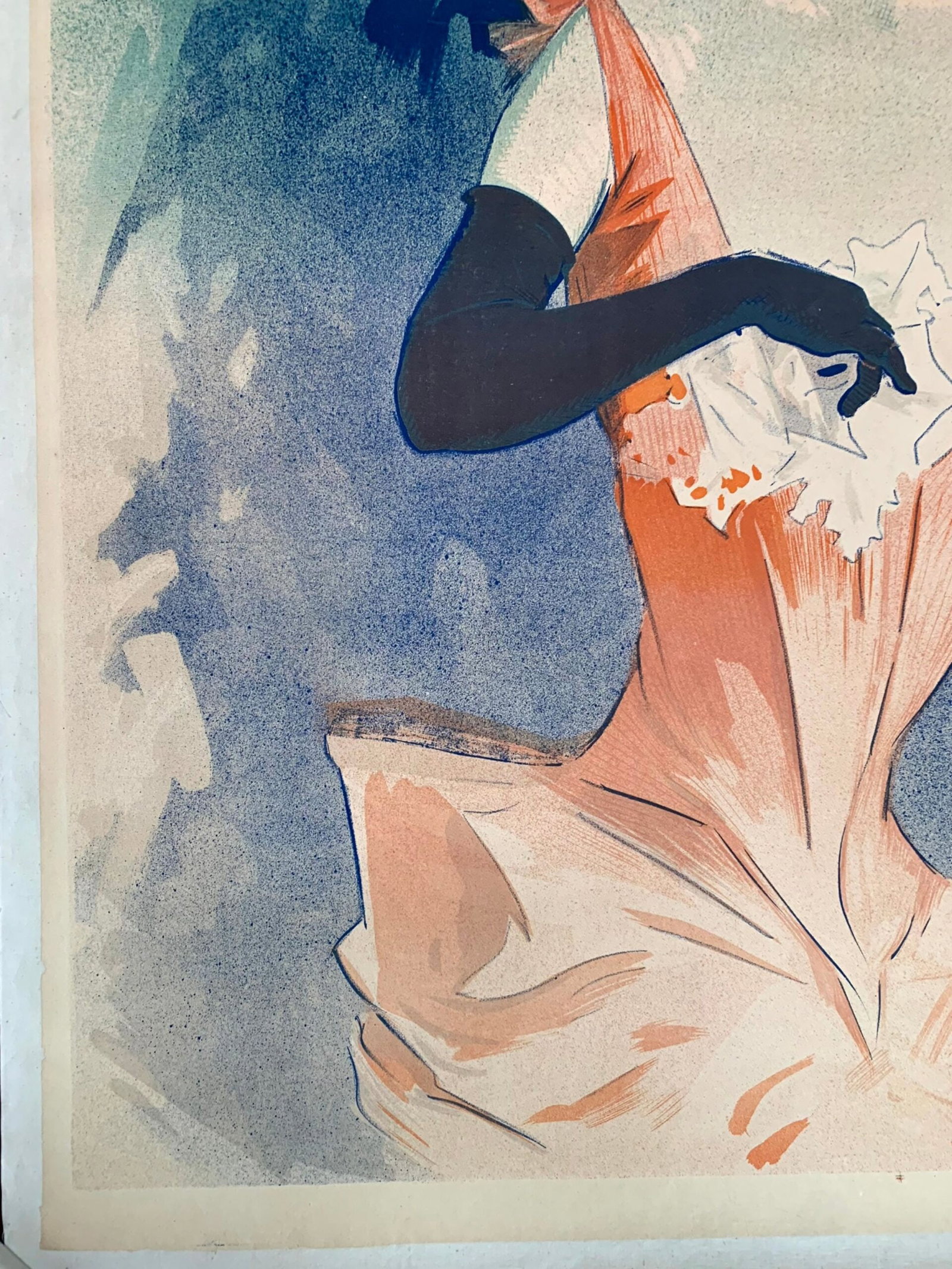 Yvette Guilbert - Art by Cheret (1891) 33.5"X49" French Theater Poster LB - 5