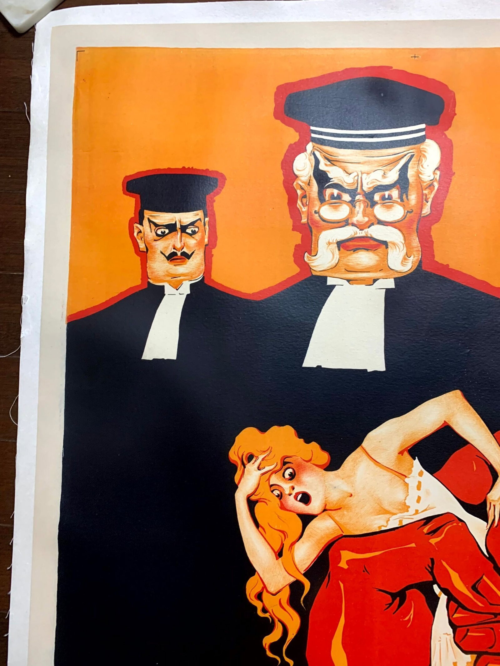 Een Zedenschandaal - Art by Jan Kotting (1920) 31.5"X43" Dutch Movie Poster LB - 3