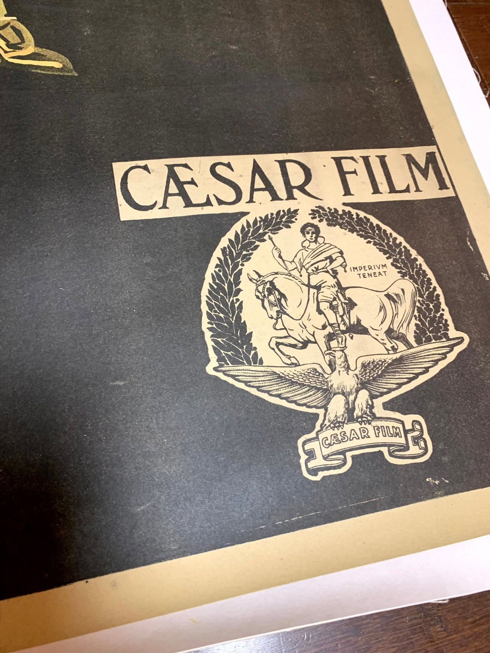 Tosca Caesar Films - Art by Tito Corbella (1918) 36.5"X110" Italian Movie Poster LB - 2