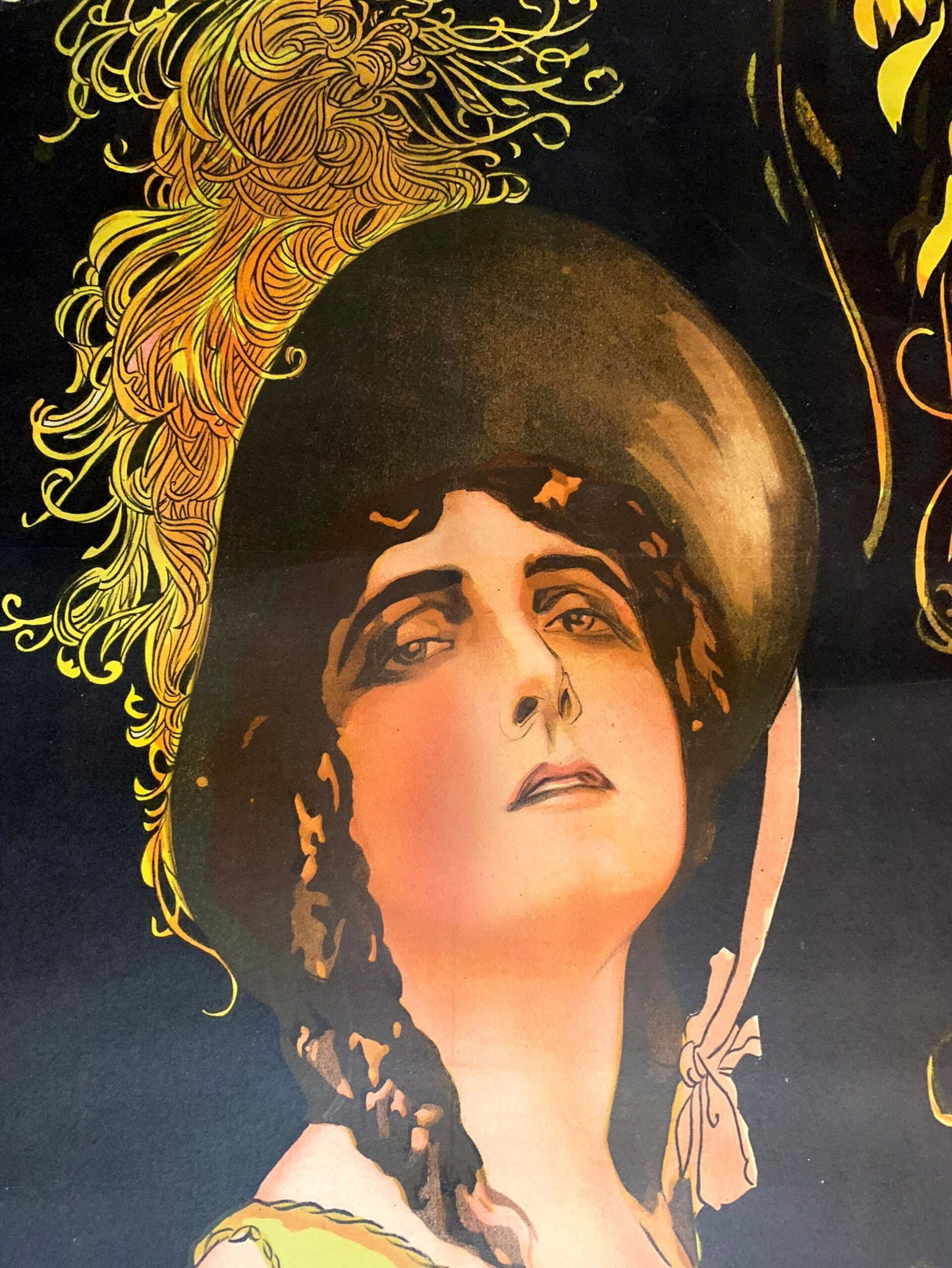 Tosca Caesar Films - Art by Tito Corbella (1918) 36.5"X110" Italian Movie Poster LB - 7