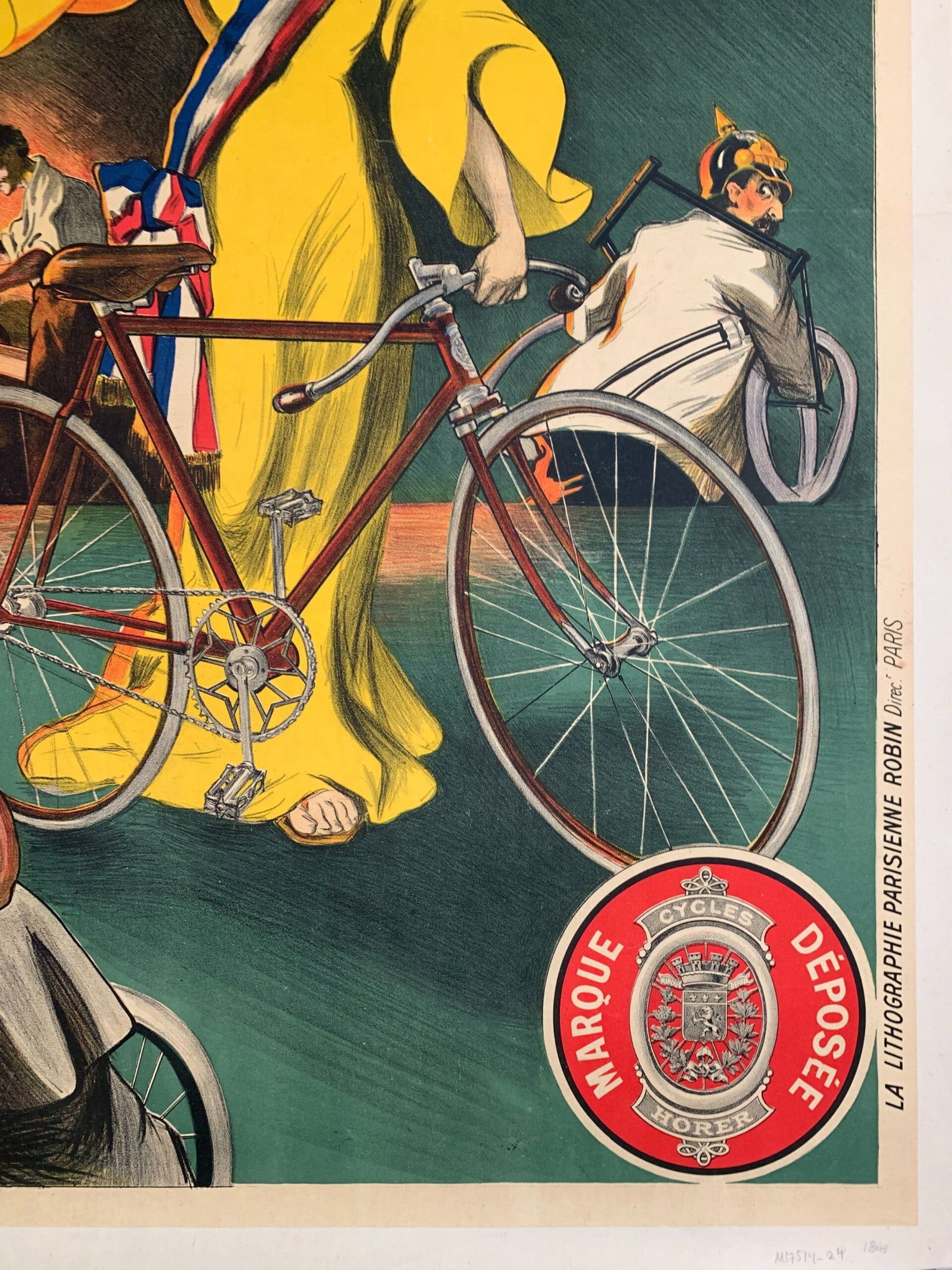 Cycles Horer - Monogram CR (1917) 38x53 French Advertising Poster LB - 5