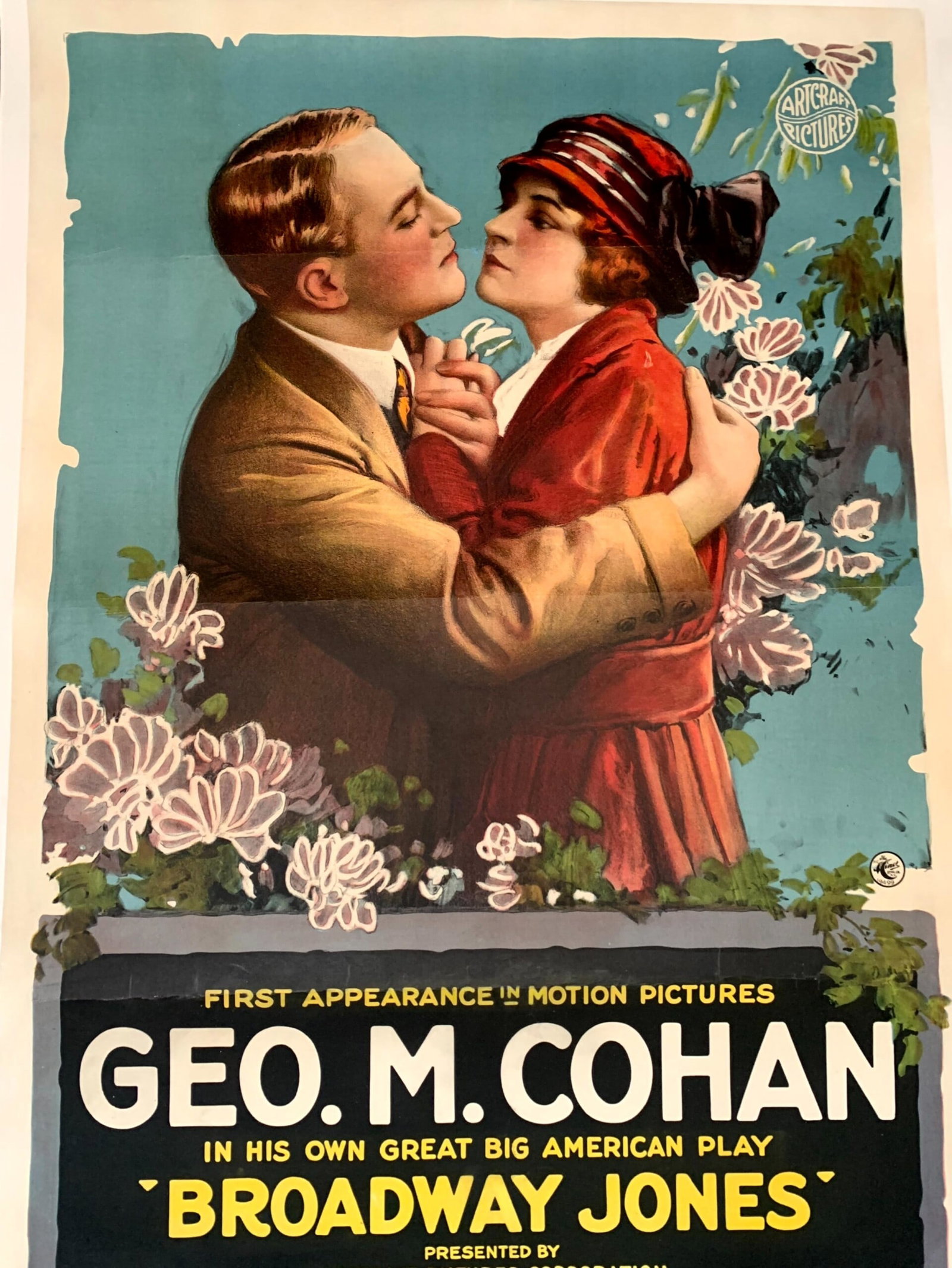 Broadway Jones - George M. Cohan 1st Movie (1917) 28.25x41 US Silent Movie Poster - 6