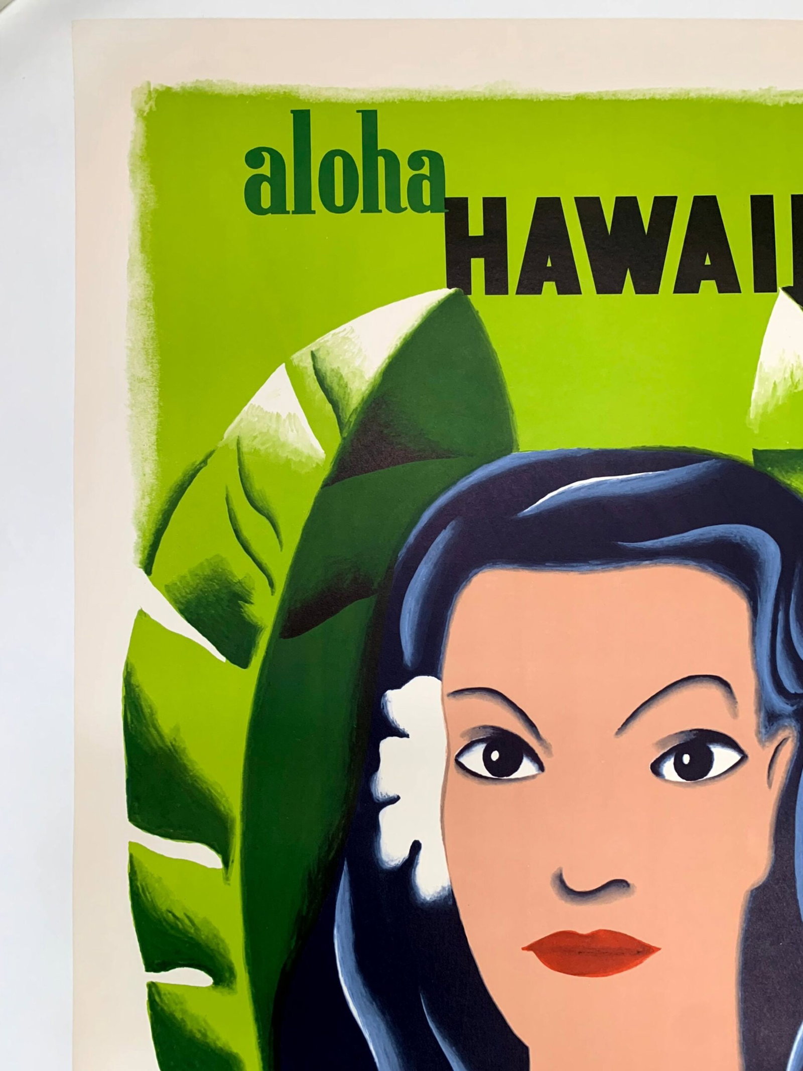 Hawaii - Pan American - Art by Edward Kauffer (1953) 28"X41.5" US Travel Poster LB - 2
