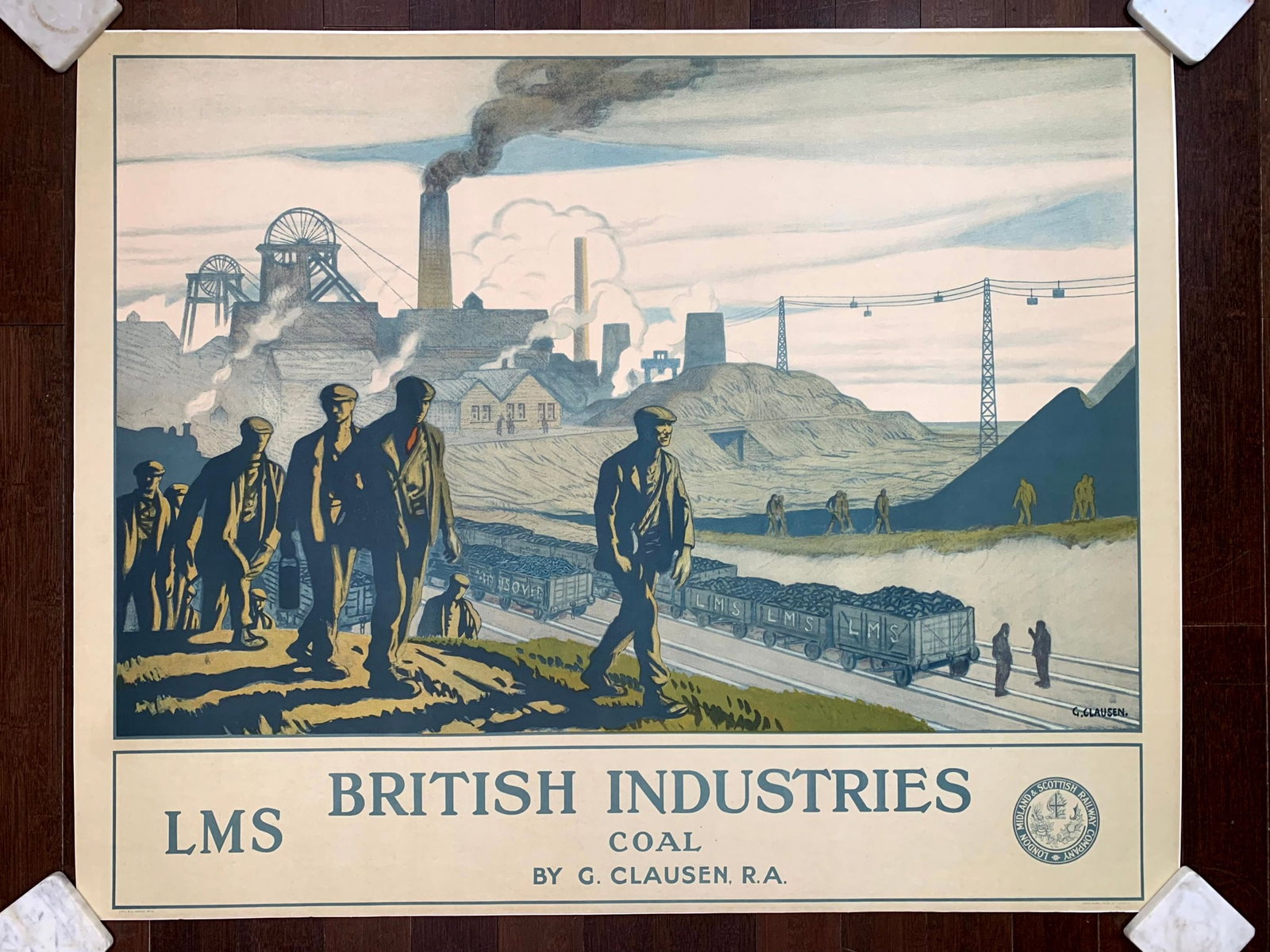 British Industries - Art by Sir George Clausen (1930) 39"X48.25" UK Advertising Poster LB: British Industries - Art by Sir George Clausen (1930) 39"X48.25" UK Advertising Poster LB Reserve: $935.00 Shipping: Domestic: Flat-rate of $42.00 to anywhere within the contiguous U.S.