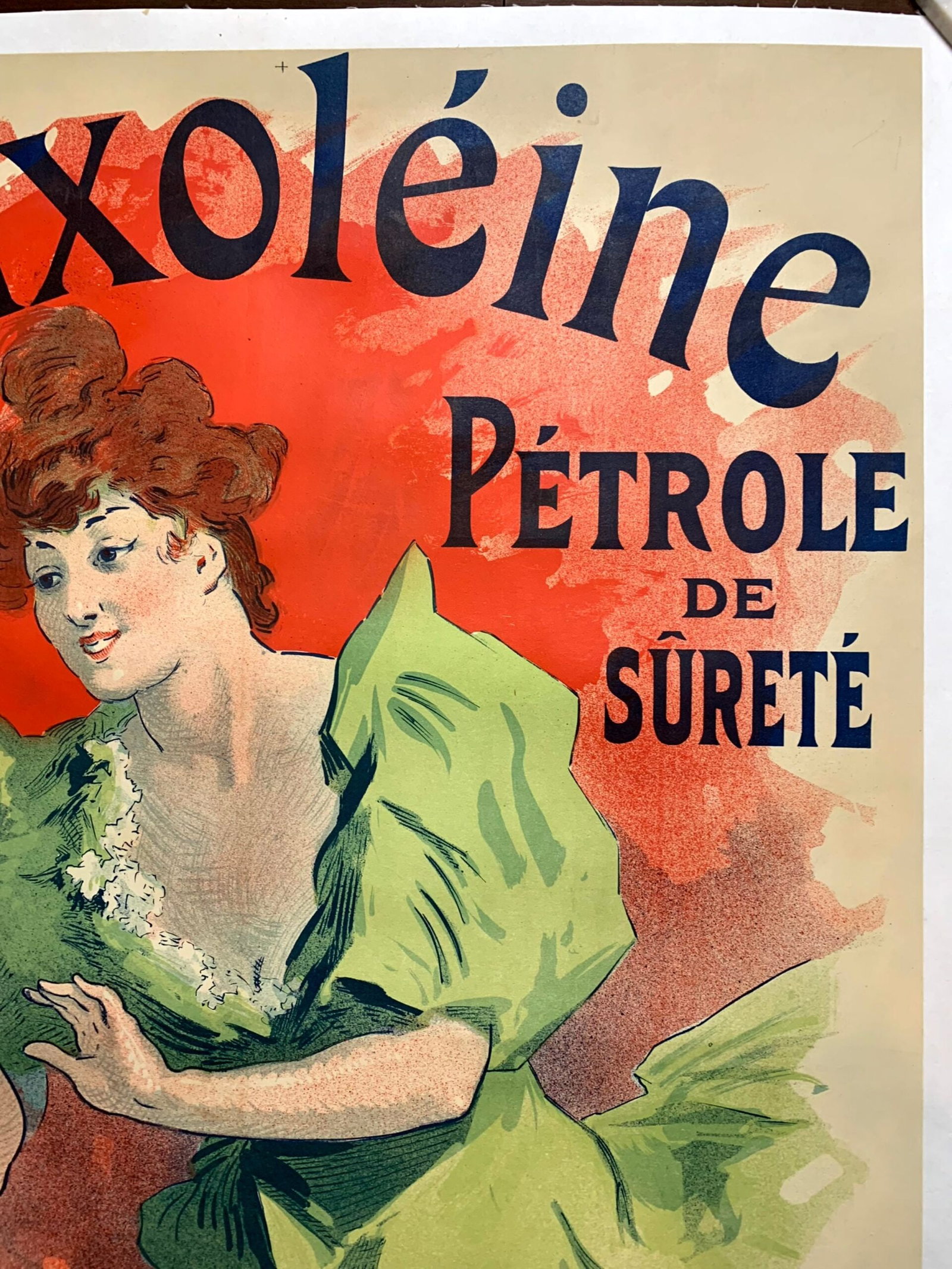 Saxoleine Petrole de Surete - Art by Cheret (1900) 33"X47.5" French Advertising Poster LB - 3