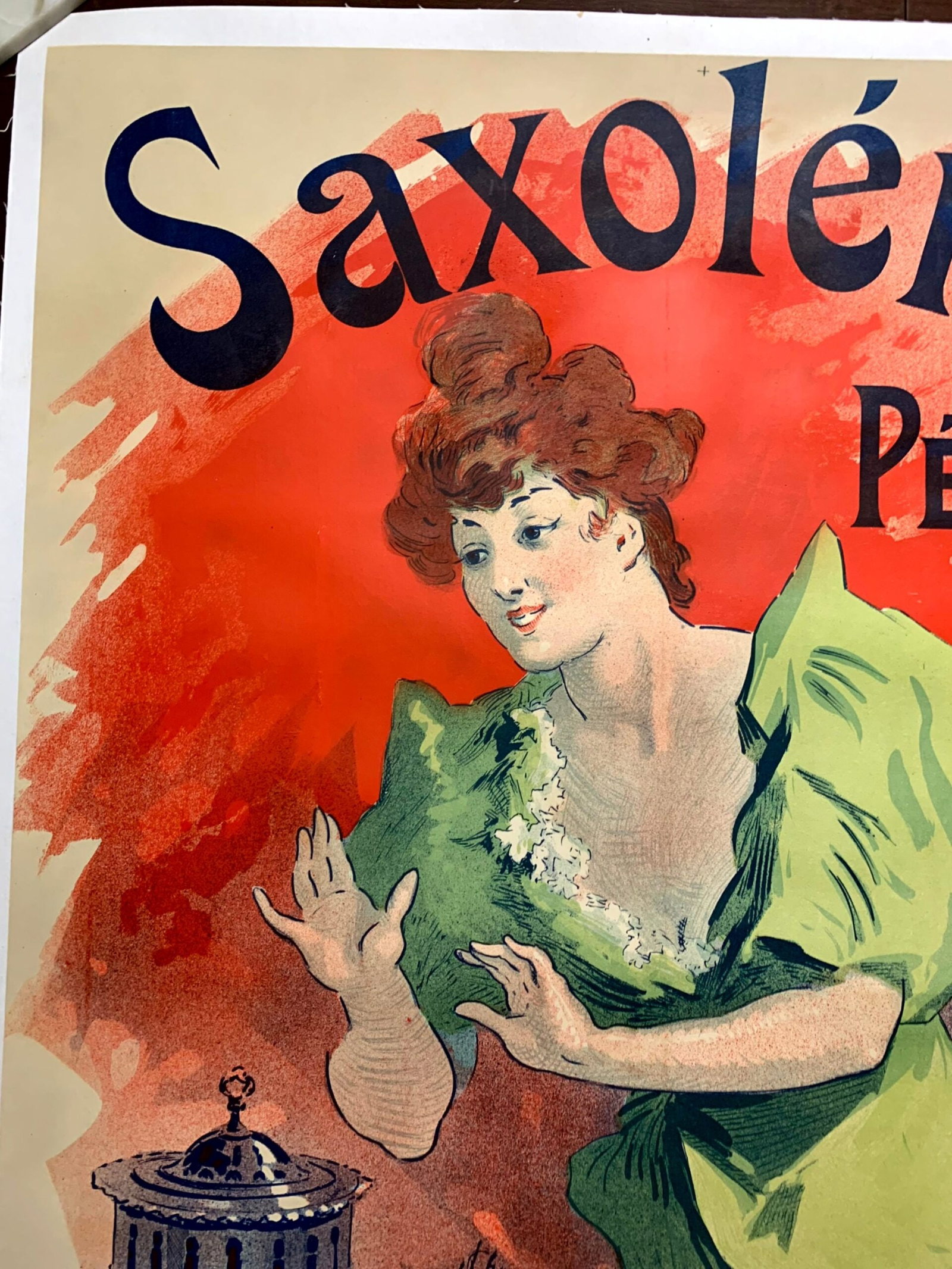 Saxoleine Petrole de Surete - Art by Cheret (1900) 33"X47.5" French Advertising Poster LB - 4