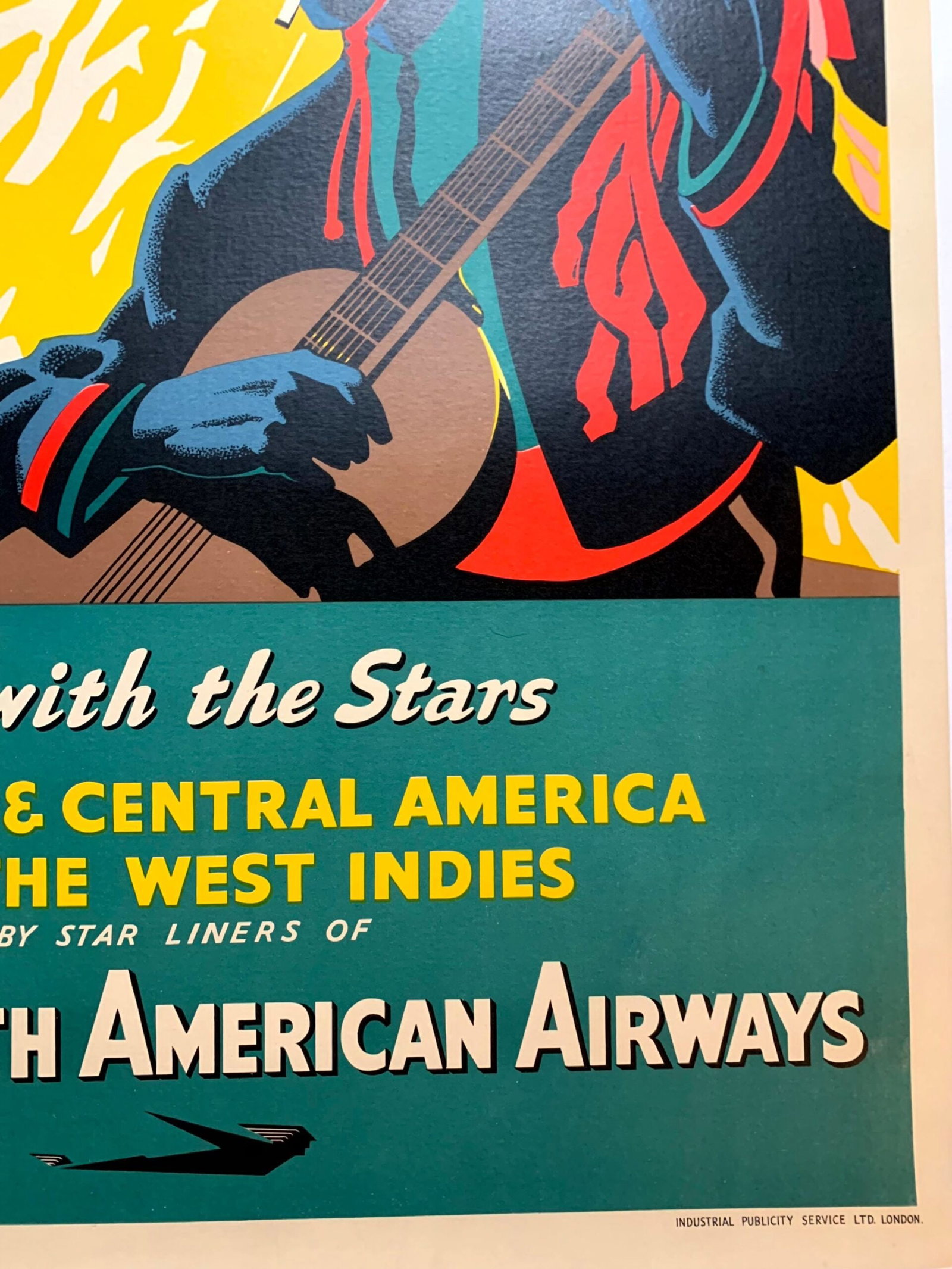 Fly With the Stars - British South American Airways (1947) 25"X40.25" UK Travel Poster LB - 4