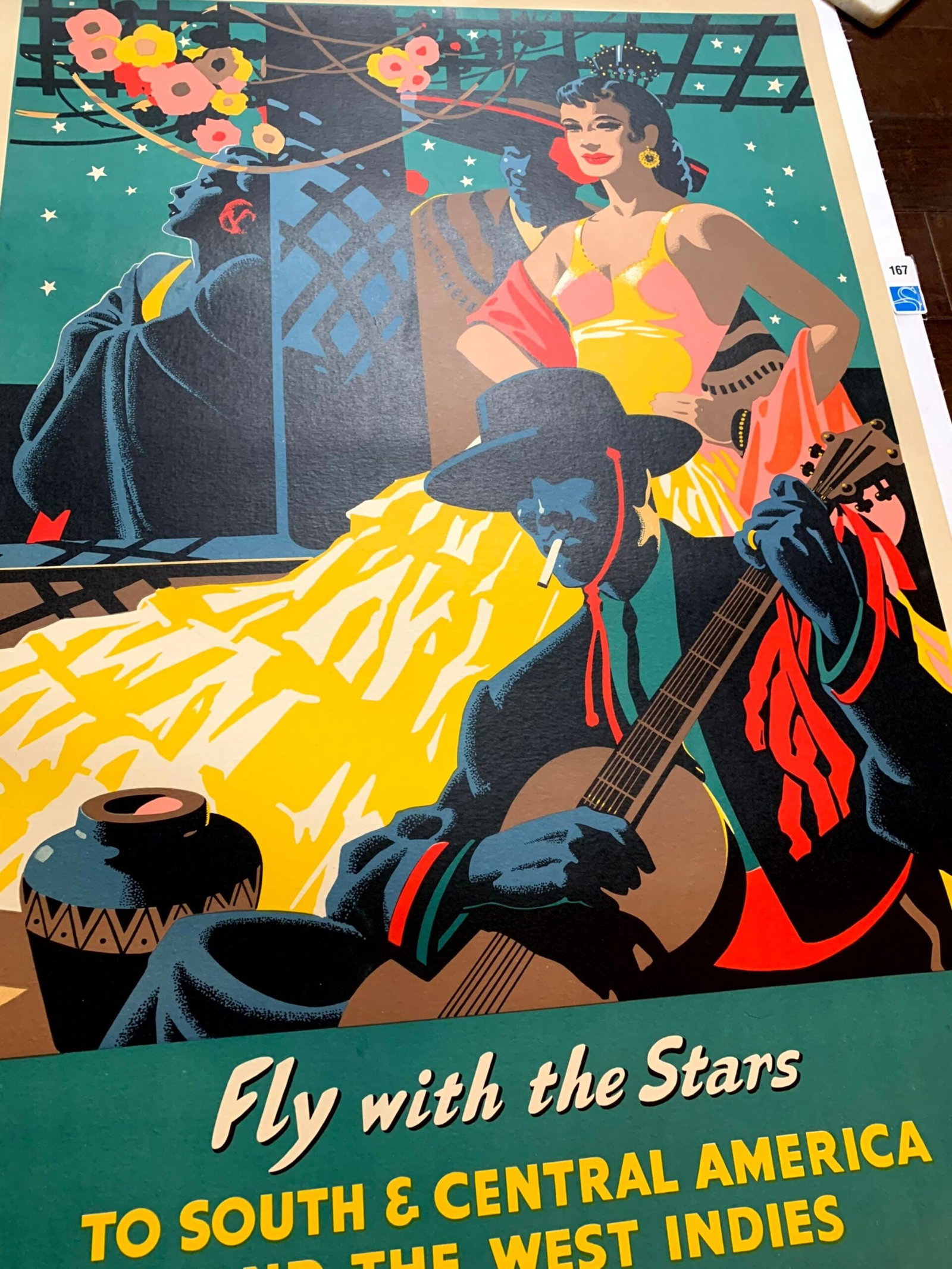 Fly With the Stars - British South American Airways (1947) 25"X40.25" UK Travel Poster LB - 6