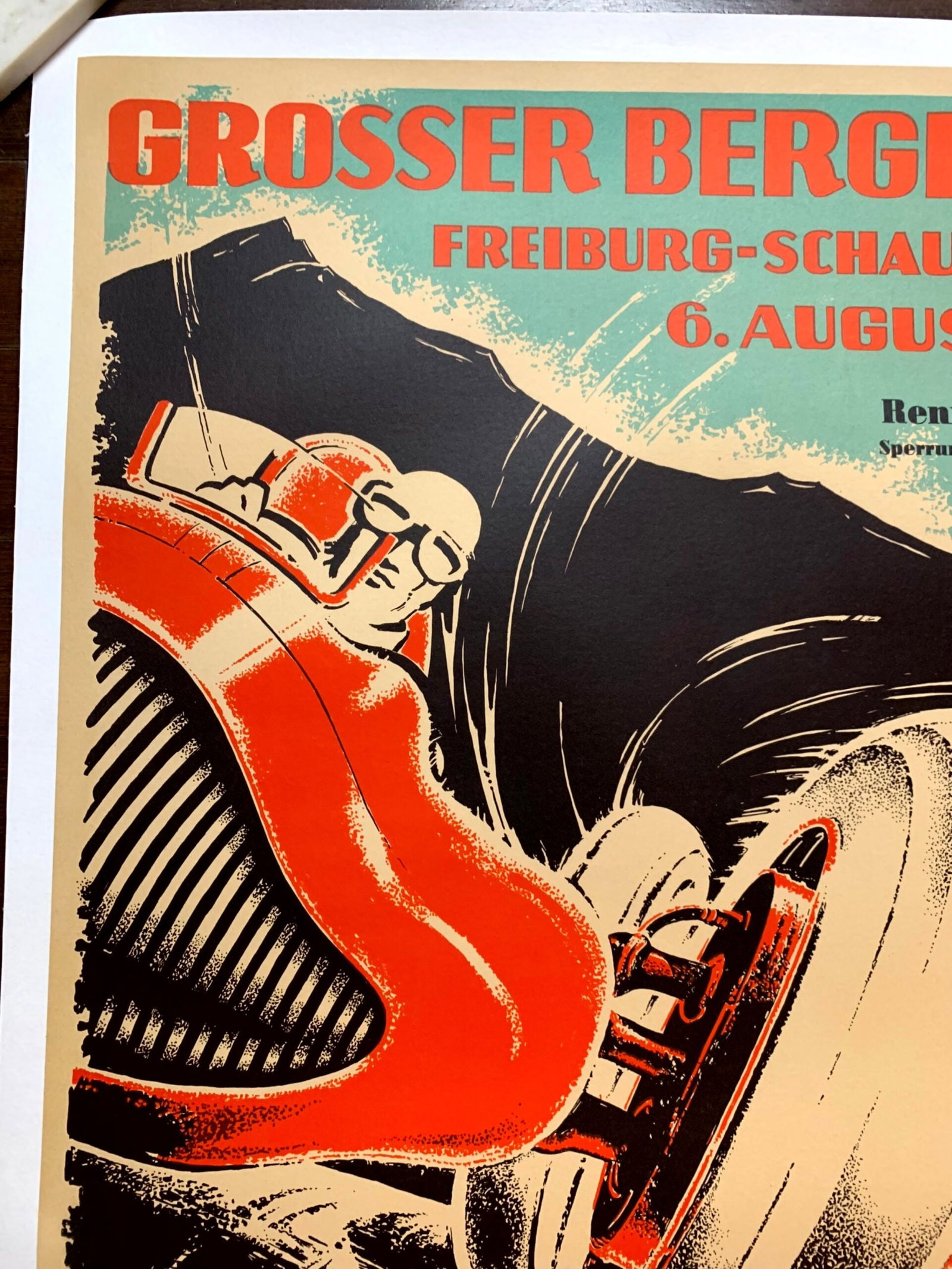Grosser Bergpreis Freiburg - Art by Kienast Eugen (1950) 23.25"X33" German Advertising Poster LB - 2