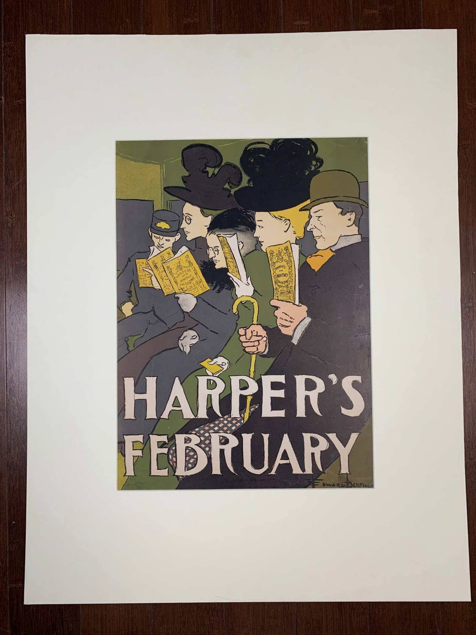 Harpers February - Art By Penfield (1898) 10.5x13.375 US Magazine Cover: Harpers February - Art By Penfield (1898) 10.5x13.375 US Magazine Cover Reserve: $846.00 Shipping: Domestic: Flat-rate of $98.00 to anywhere within the contiguous U.S. International: Foreign shipping