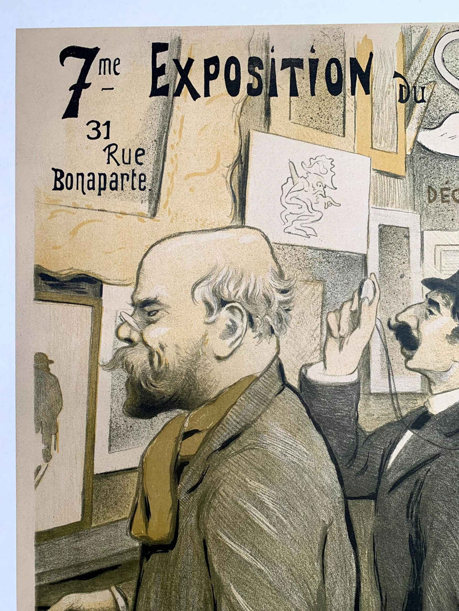 Exposition du Salon des 100 - Art Cazals (1894) 15.5x24.25 French Theater Poster LB - 2
