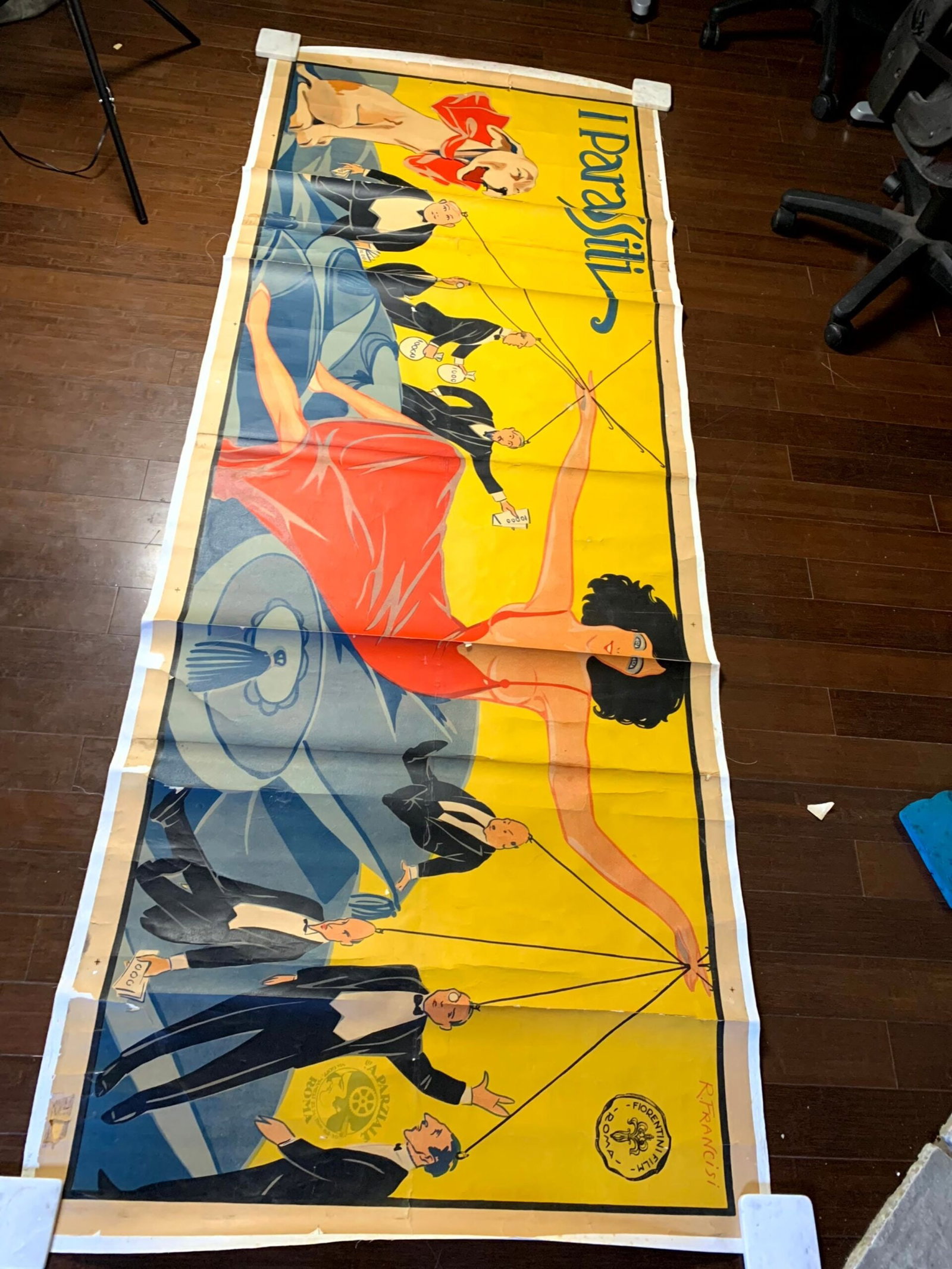 The Parasite - Art by Raffaele Francisi (1910) 39.5"x104" French Movie Poster LB: The Parasite - Art by Raffaele Francisi (1910) 39.5"x104" French Movie Poster LB Reserve: $846.00 Shipping: Domestic: Flat-rate of $112.00 to anywhere within the contiguous U.S. International: Foreign