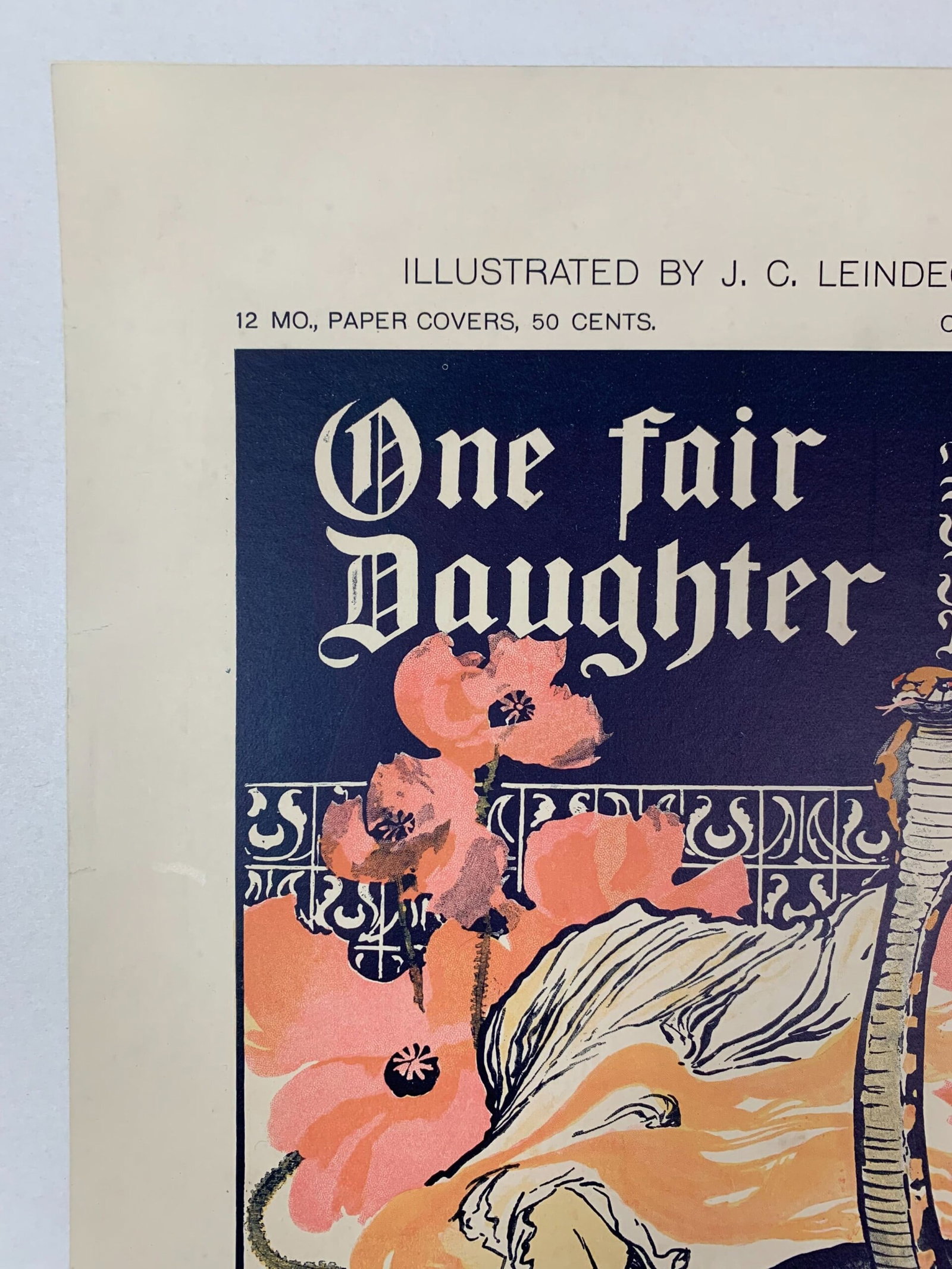 One Fair Daughter - Very Early Art by Leyendecker (1894) 12.5x19 US Book Ad LB - 2