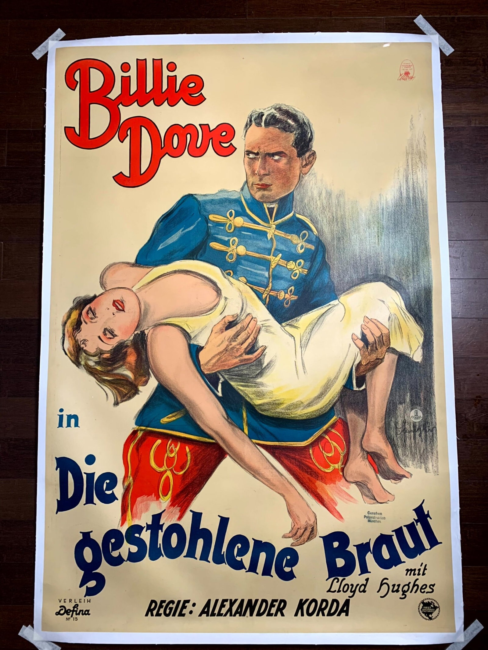 Billie Dove in Stolen Bride - Dir. Korda (1927) 37.5x56 German Movie Poster LB: Billie Dove in Stolen Bride - Dir. Korda (1927) 37.5x56 German Movie Poster LB Reserve: $829.00 Shipping: Domestic: Flat-rate of $56.00 to anywhere within the contiguous U.S. International: Foreign sh
